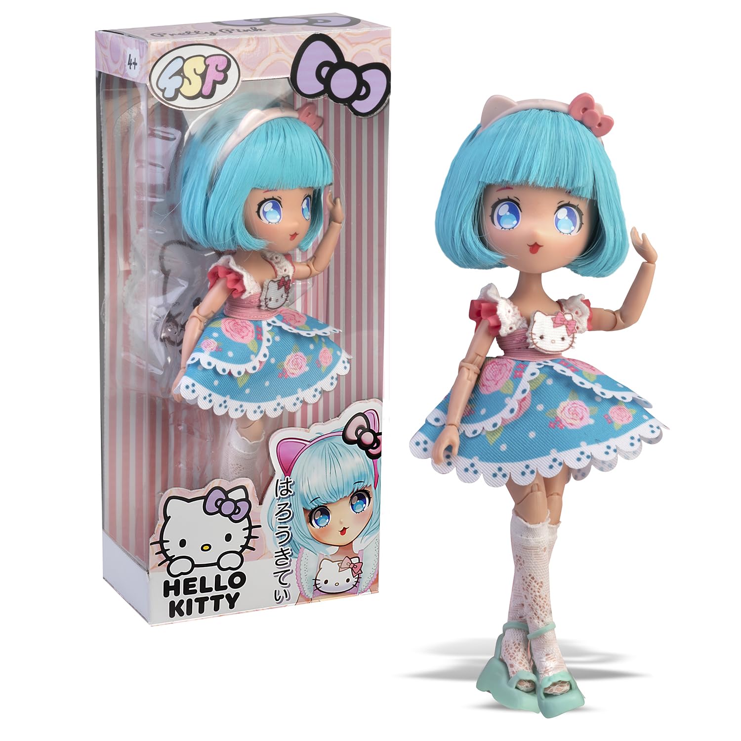Hello Kitty Manga Doll - Blue Pretty Pink Fashion Edition, Ages 3+