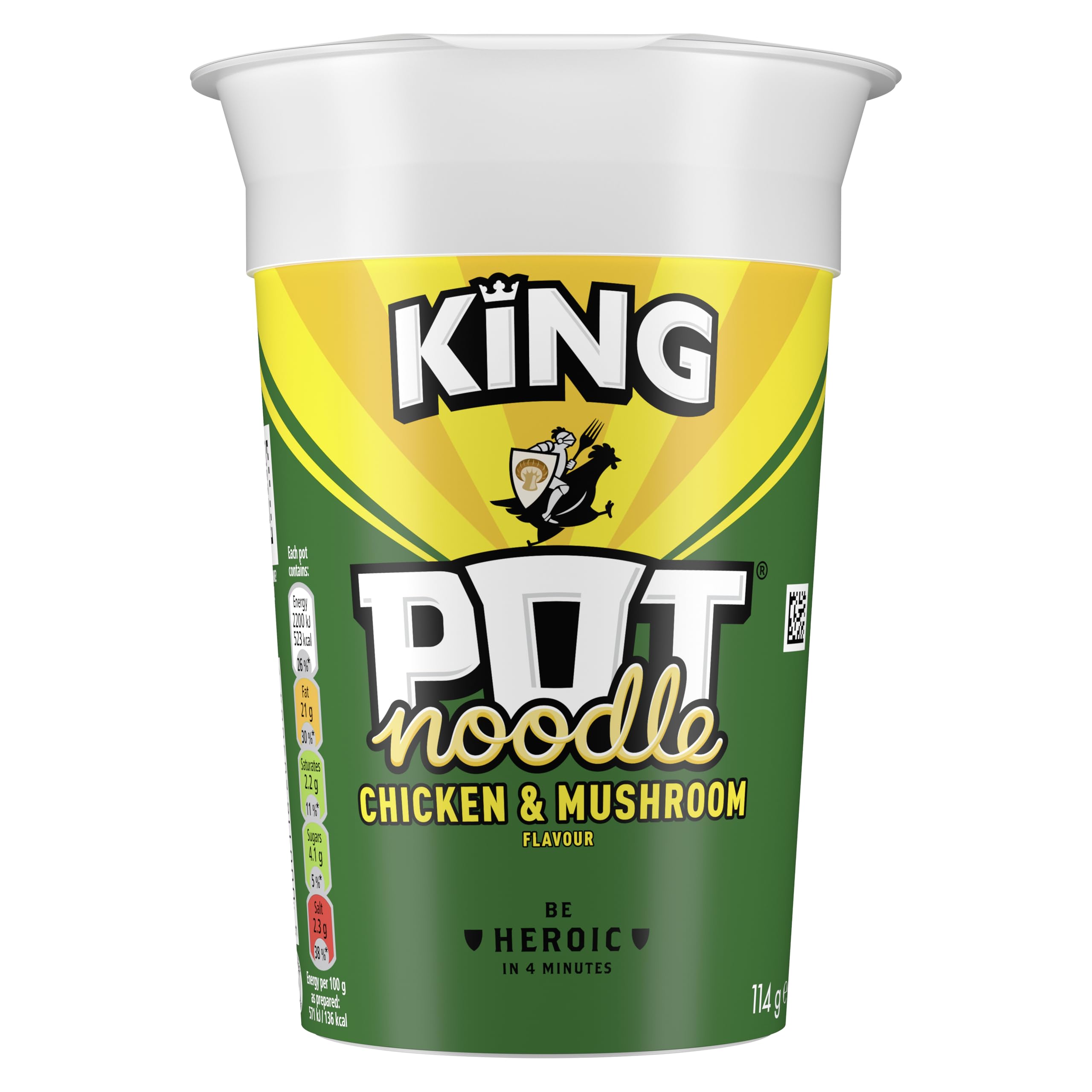 Pot Noodle King Hühnchen &amp; Pilz Instant-Nudel-Snack 114g