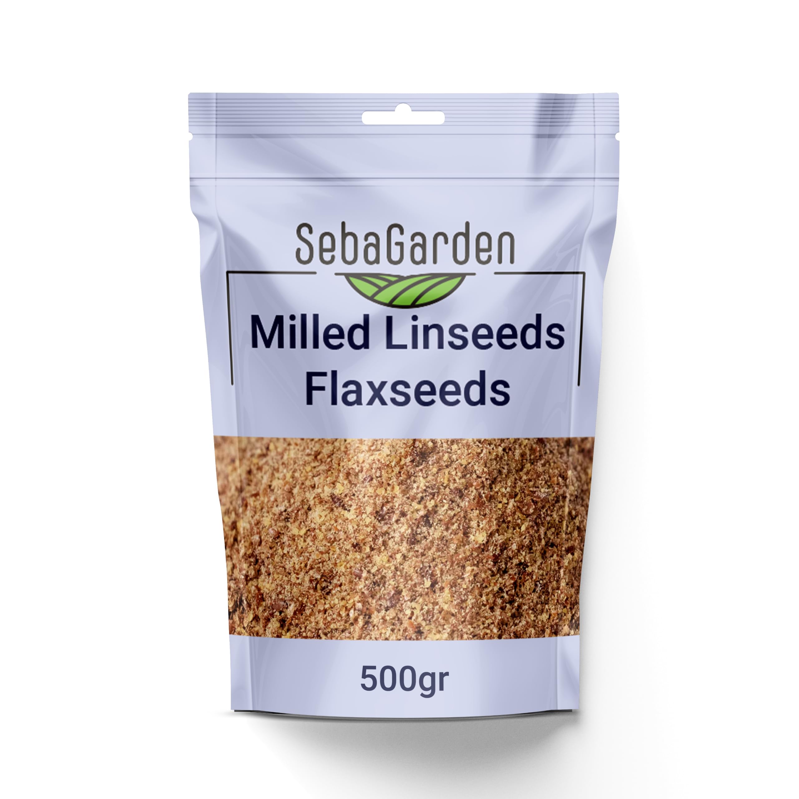Seba Garden Milled Brown Linseeds - 500g Pouch | Ground Flaxseeds for Baking & Smoothies 1