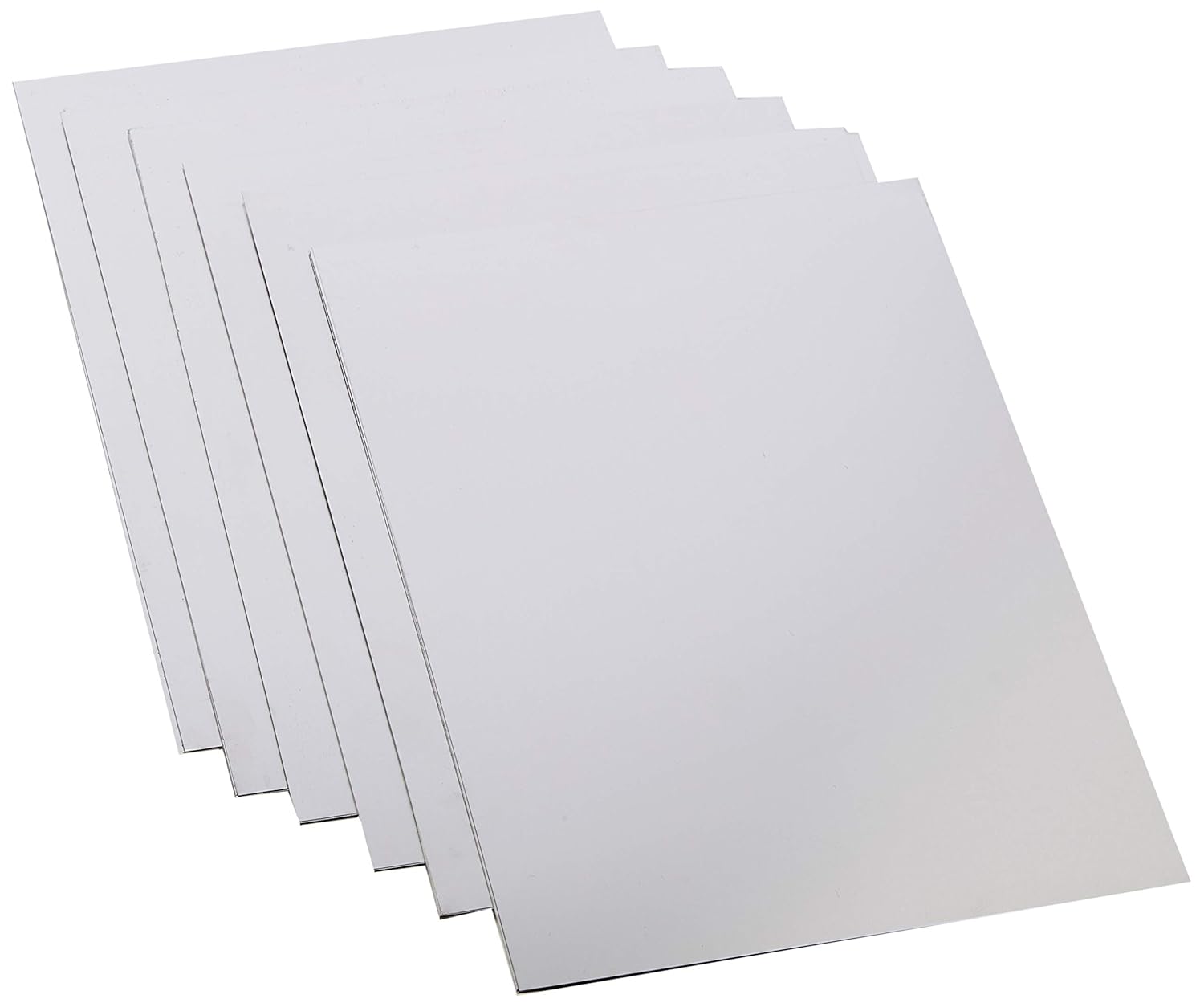 Creativ 10-Piece Stamping Foil Sheets - 15 x 21 cm, 0.9 mm Silver Foil for Embossing Crafts