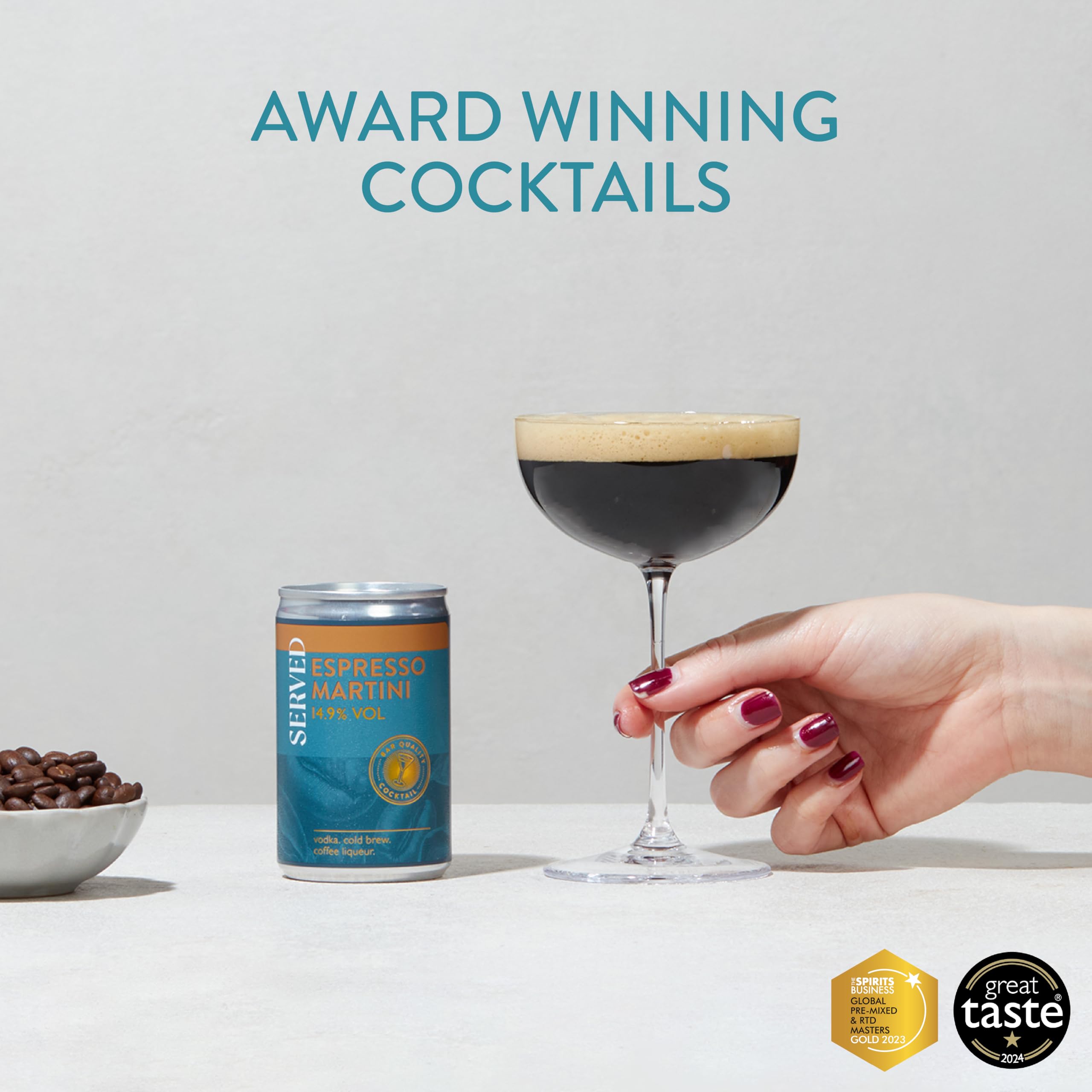 SERVED Cocktail Variety Pack - 14.9% ABV Bar Strength Ready to Drink | 8 Cans 3