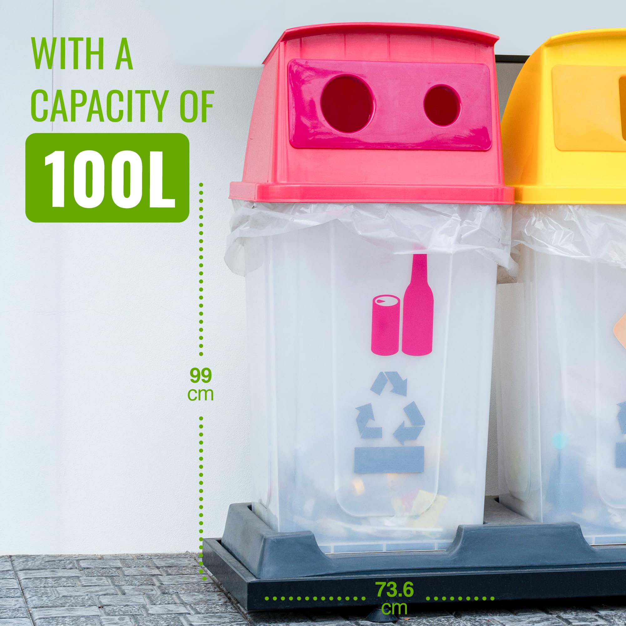 EcoBag 40 Pack Heavy Duty White Bin Liners - 100L - 22 Microns - Extra Strong 9