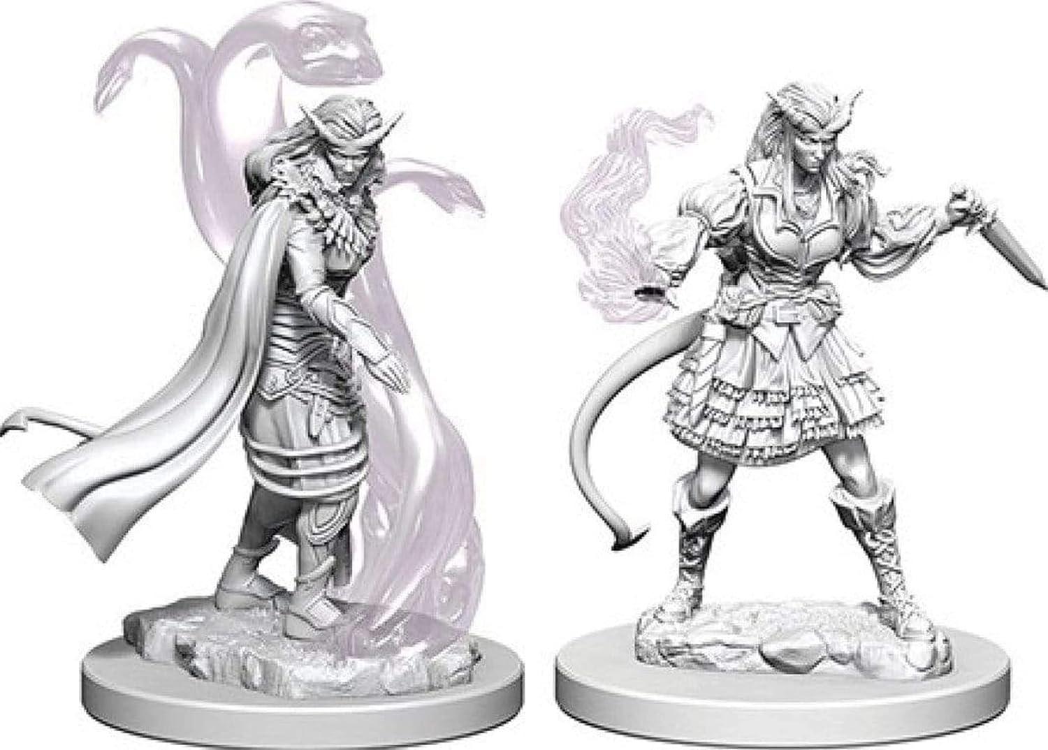 WizKids Tiefling Female Sorcerer Unpainted Miniature Set for D&D