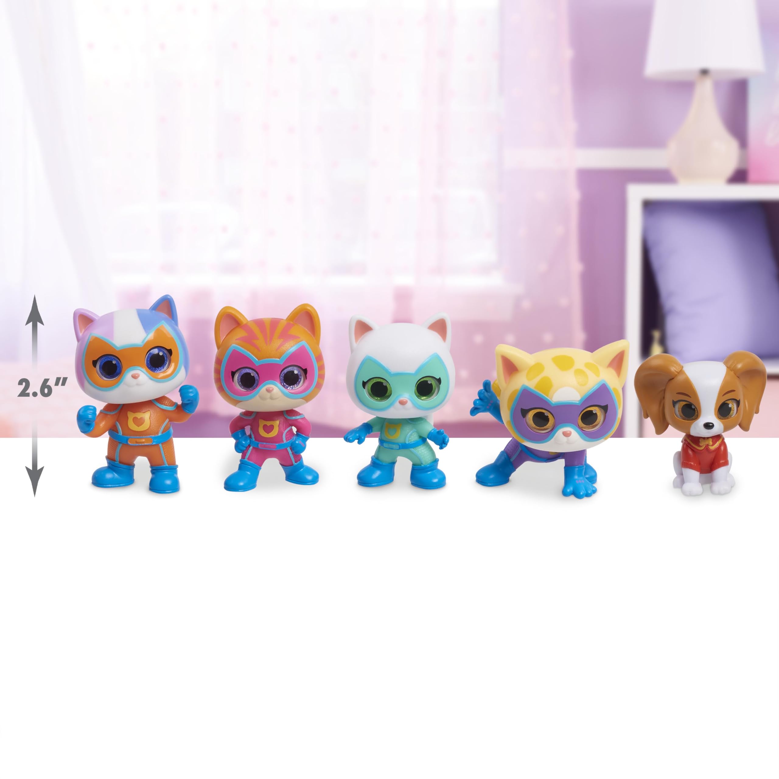Disney Junior SuperKitties Hero Squad Figure Set - 5-Piece Action Figure Playset for Ages 3+ 8