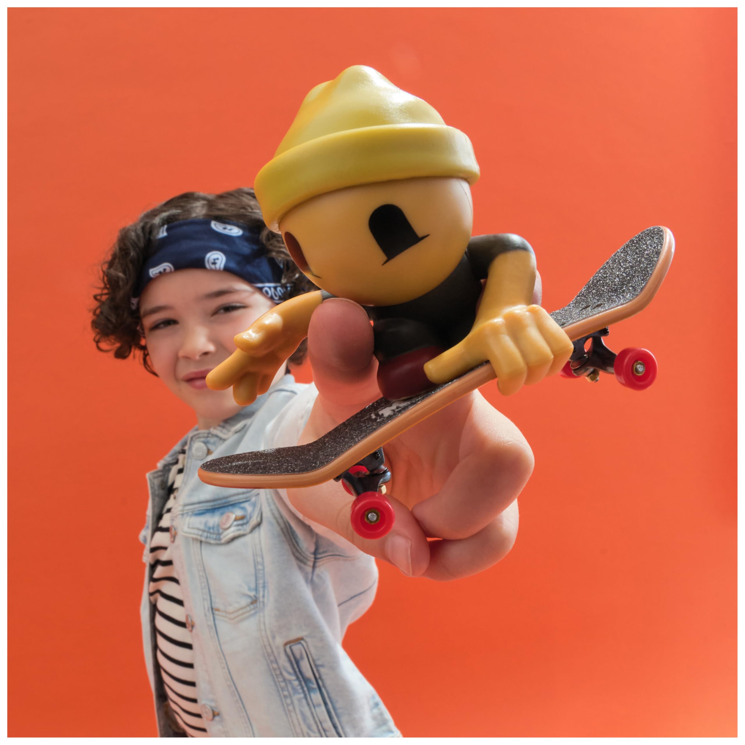Tech Deck Sk8 Crew Fingerboard with Assistive Figure - Collectible Skateboard Toy for Kids 5+ 5