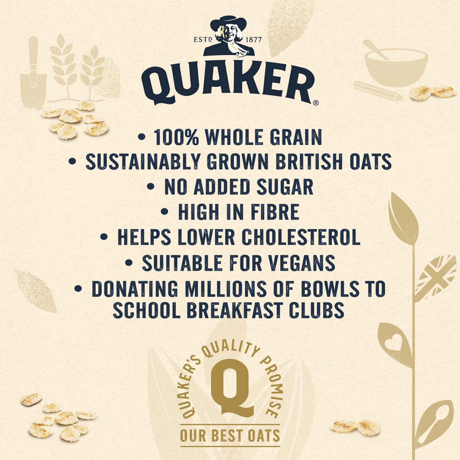 Quaker British Porridge Haferflocken 1kg 3
