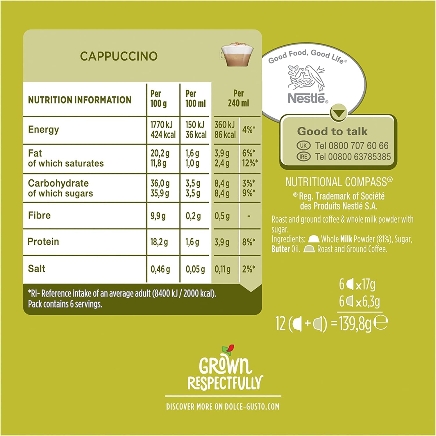 NESCAFÉ Dolce Gusto Cappuccino-Kaffeepads – 45 Kapseln (3 Schachteln mit 30 Pads, ergibt 45 Cappuccinos) 8