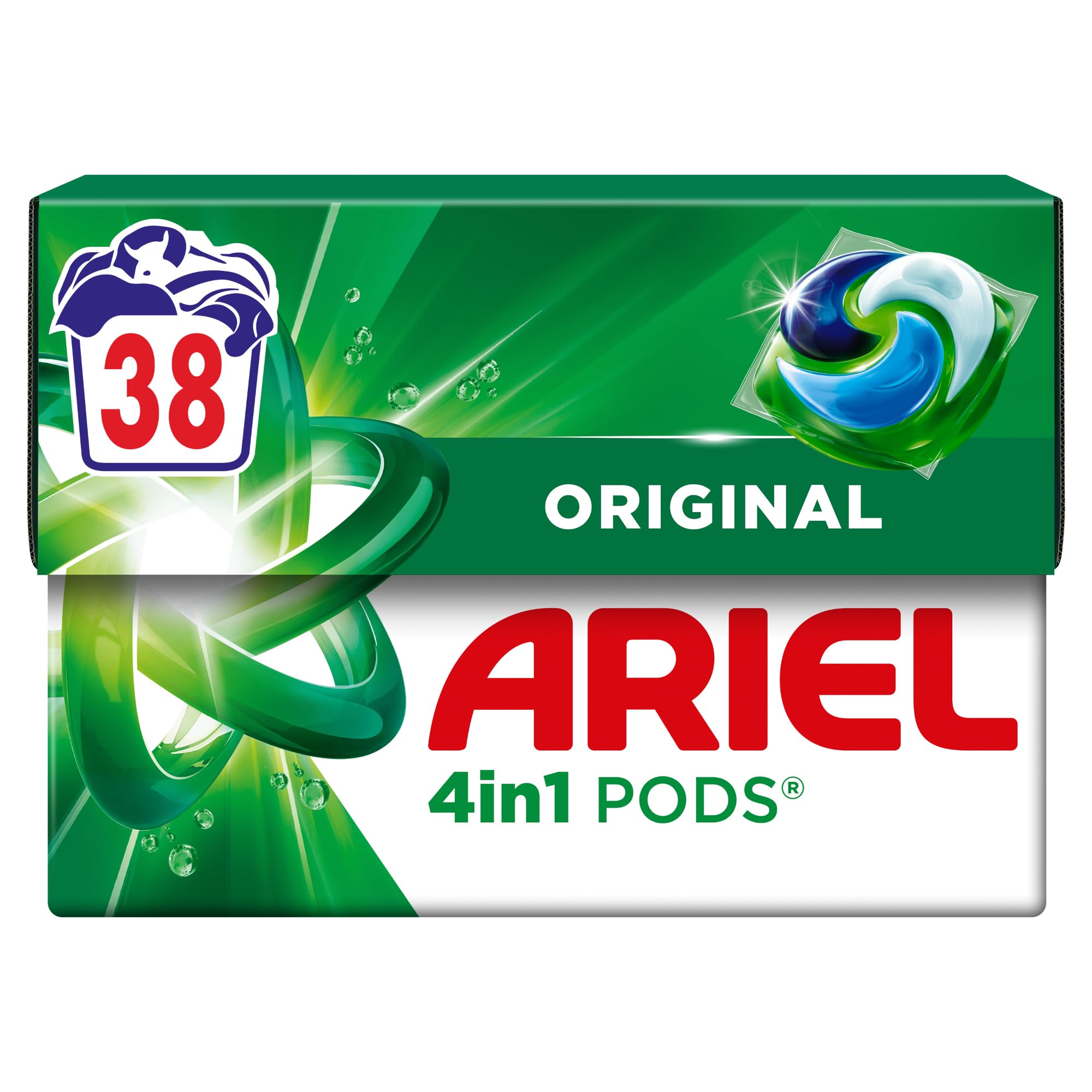 Ariel 4in1 PODS Laundry Detergent Capsules - Stain & Odour Removal, 38 Washes 1
