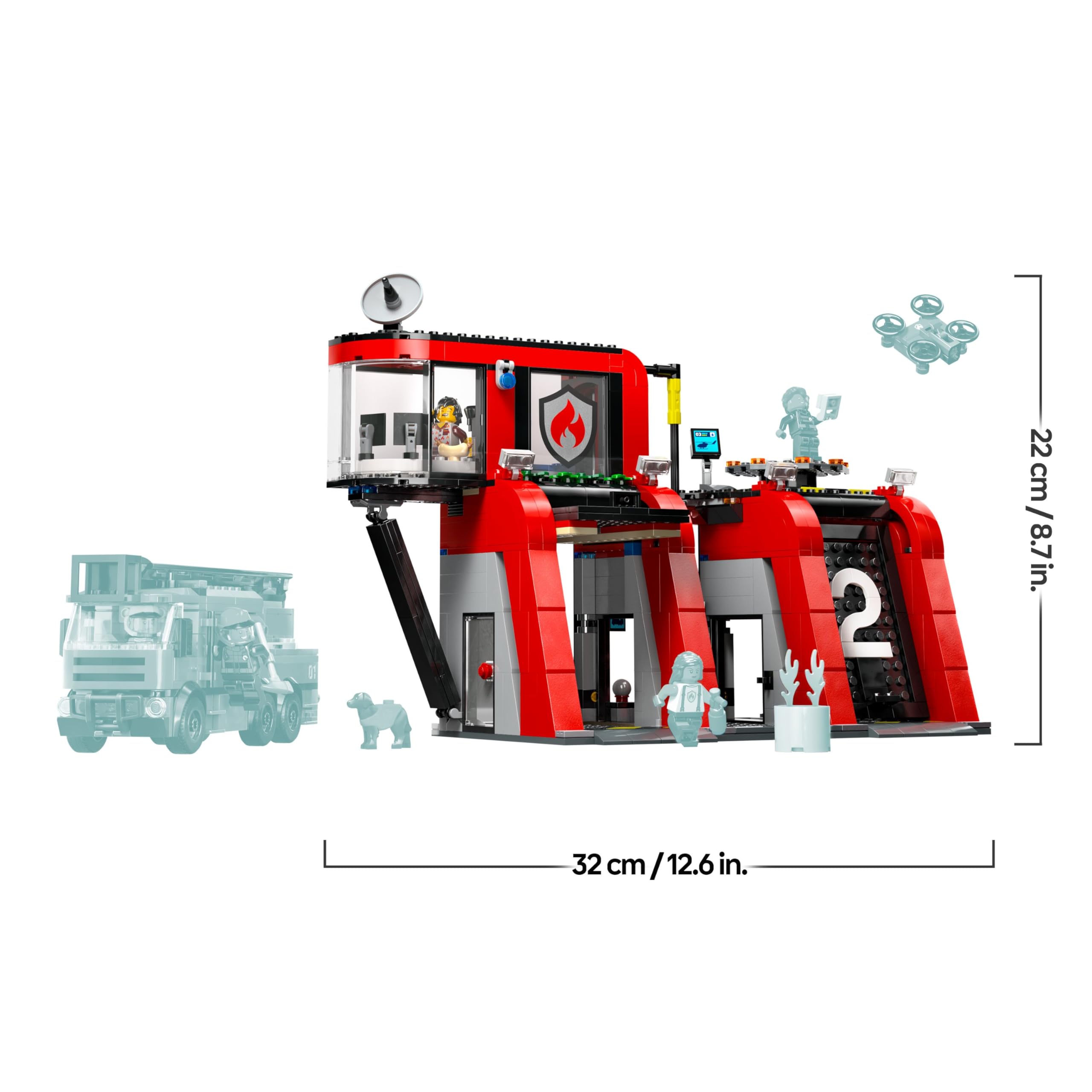 LEGO City Fire Station Playset with Fire Engine & Minifigures - 6+ Years 11