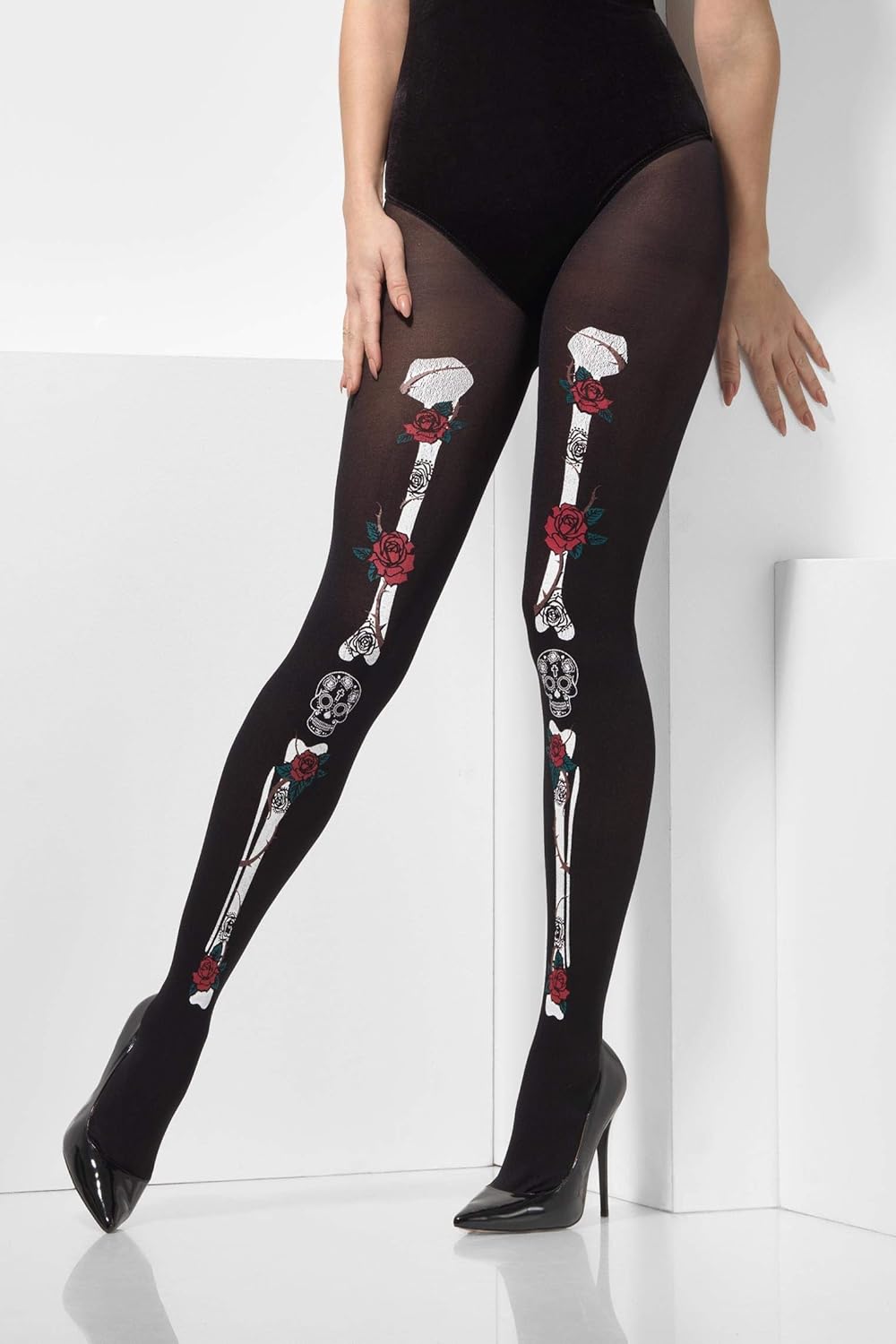 Smiffys Day of the Dead Opaque Tights