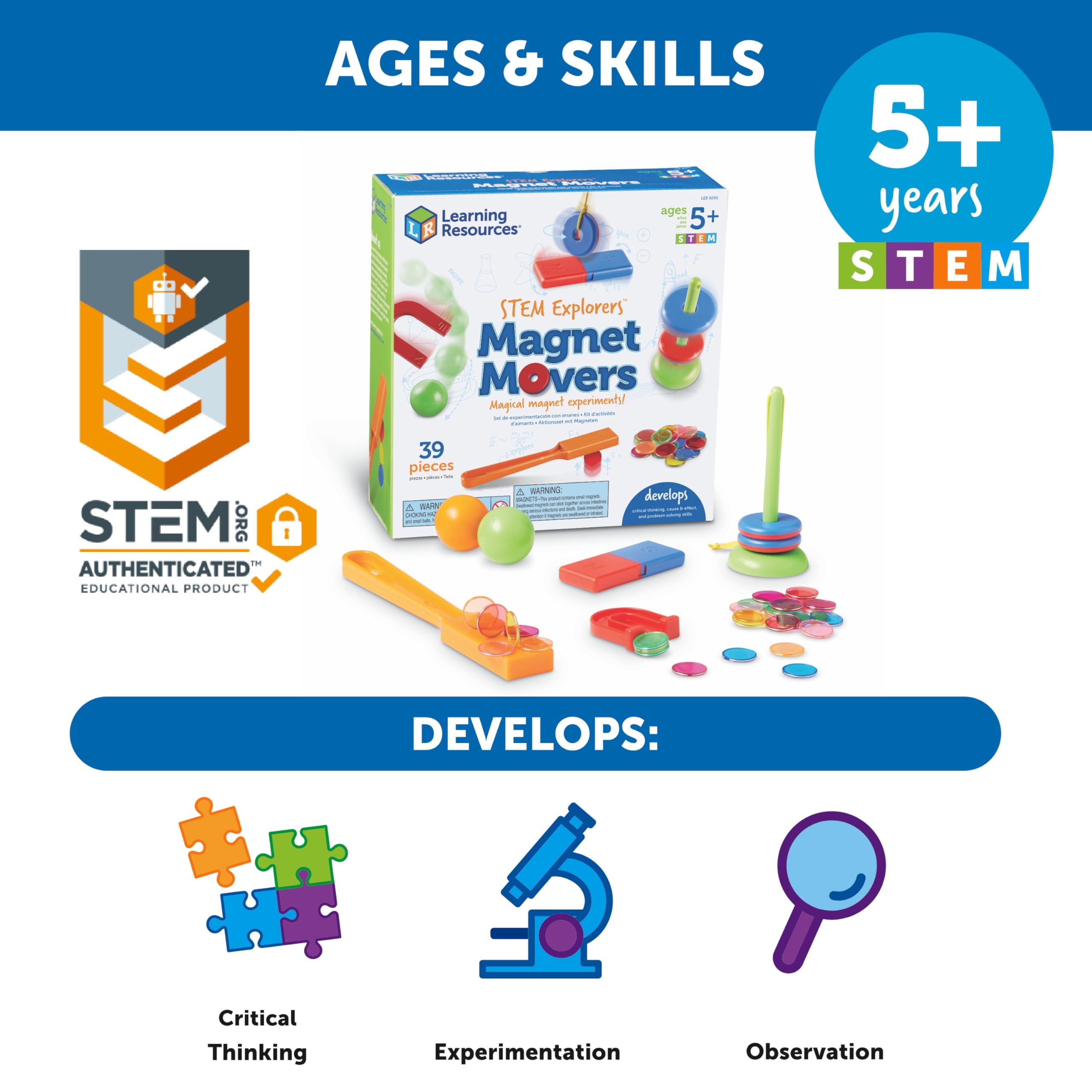 Learning Resources Magnet Movers STEM Explorers - Educational Magnet Science Kit for Ages 5+ 3