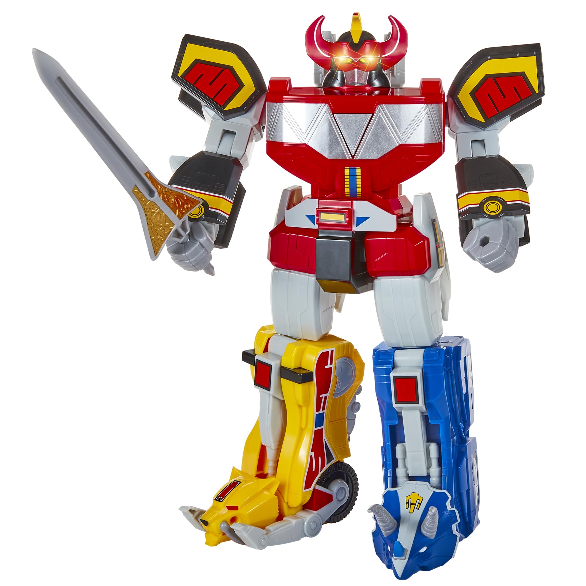 Power Rangers Mighty Morphin Ultimate Megazord Electronic Figure - Light-Up, Sound & Sword, Ages 4+