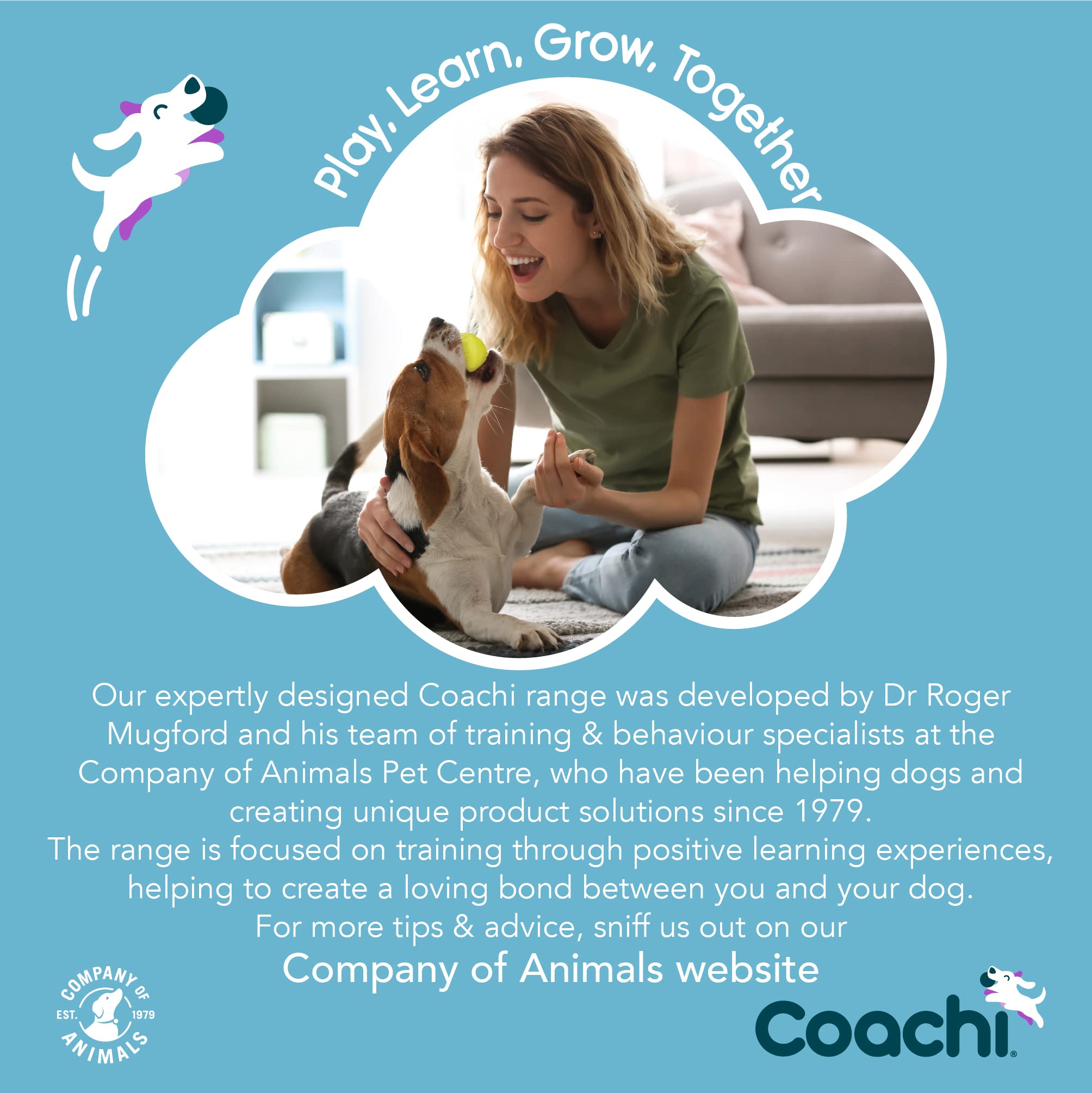 Coachi Chase & Treat Interactive Dog Toy - Treat Dispensing for Training | Polyester 7