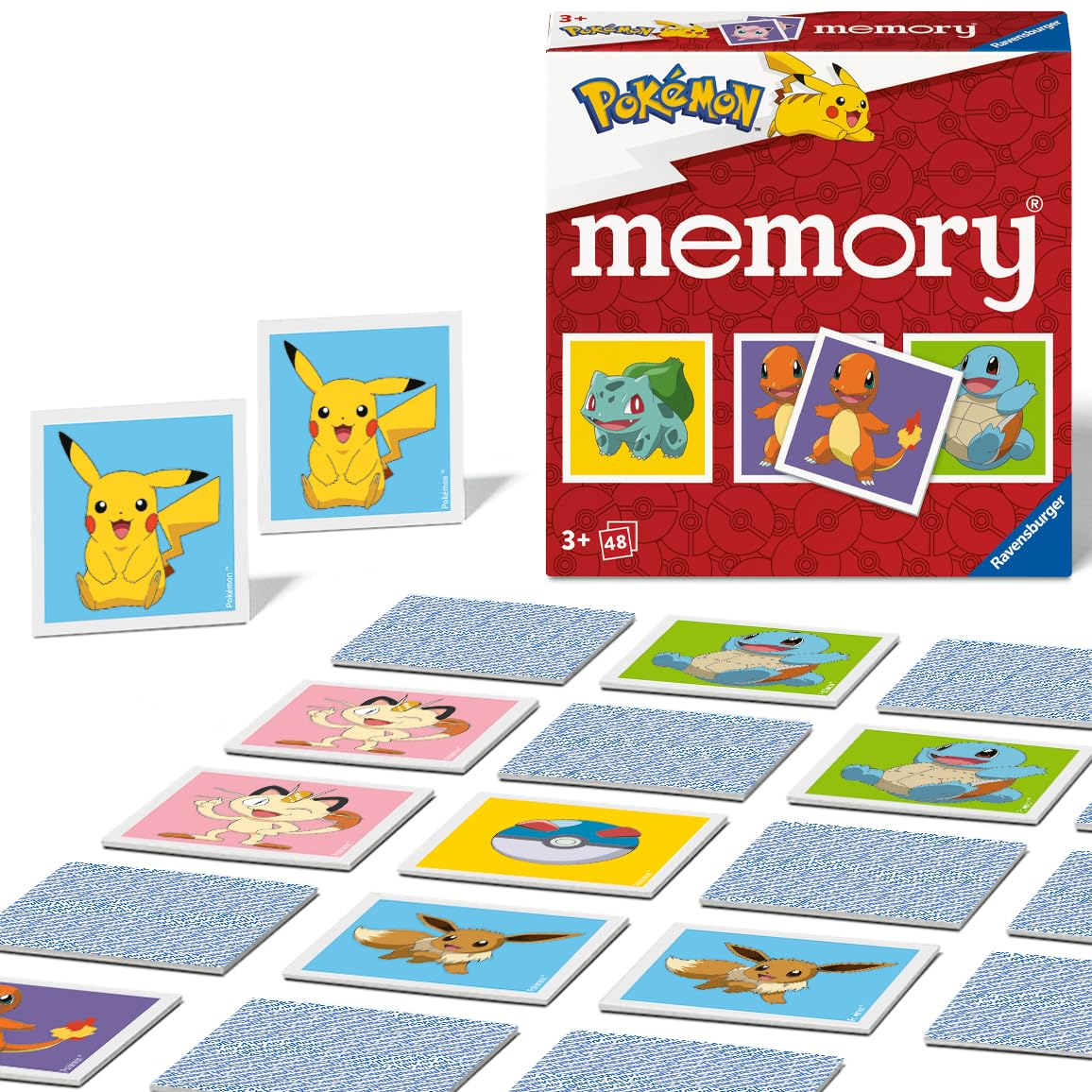 Ravensburger Pokemon Mini Memory Game - Card Game for Kids 3 Years Up, 2 to 6 Players