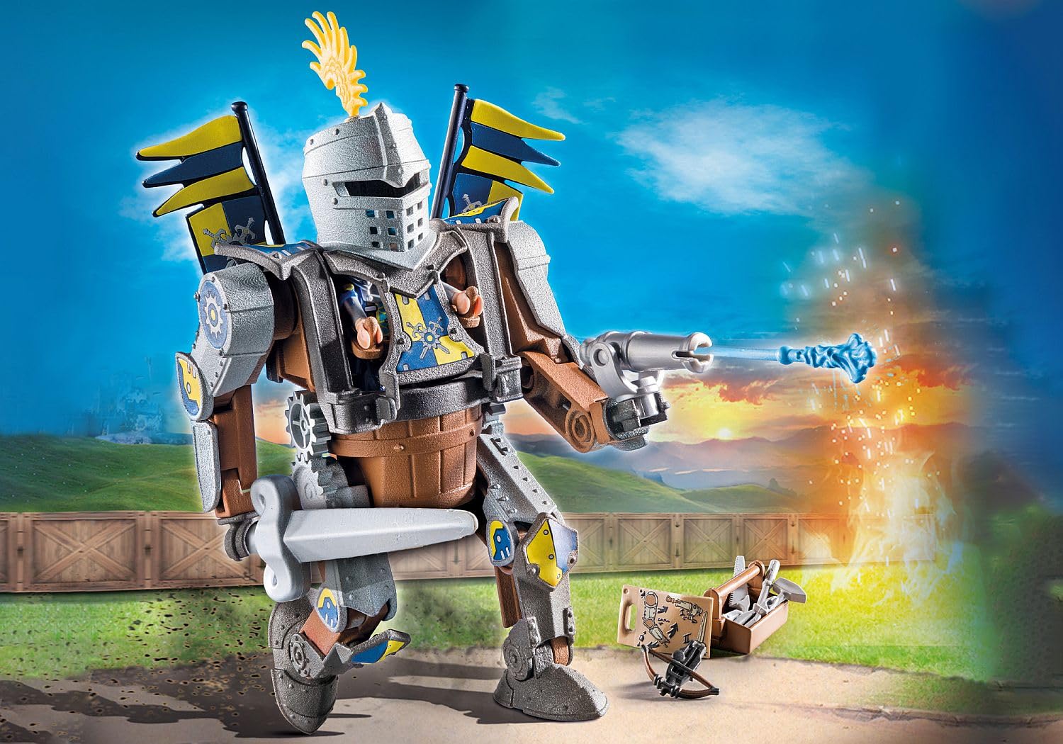 Playmobil 71300 Novelmore Combat Robot Playset - Knight Gizmo Crafton with Action Figure & Accessories, Ages 4+ 3