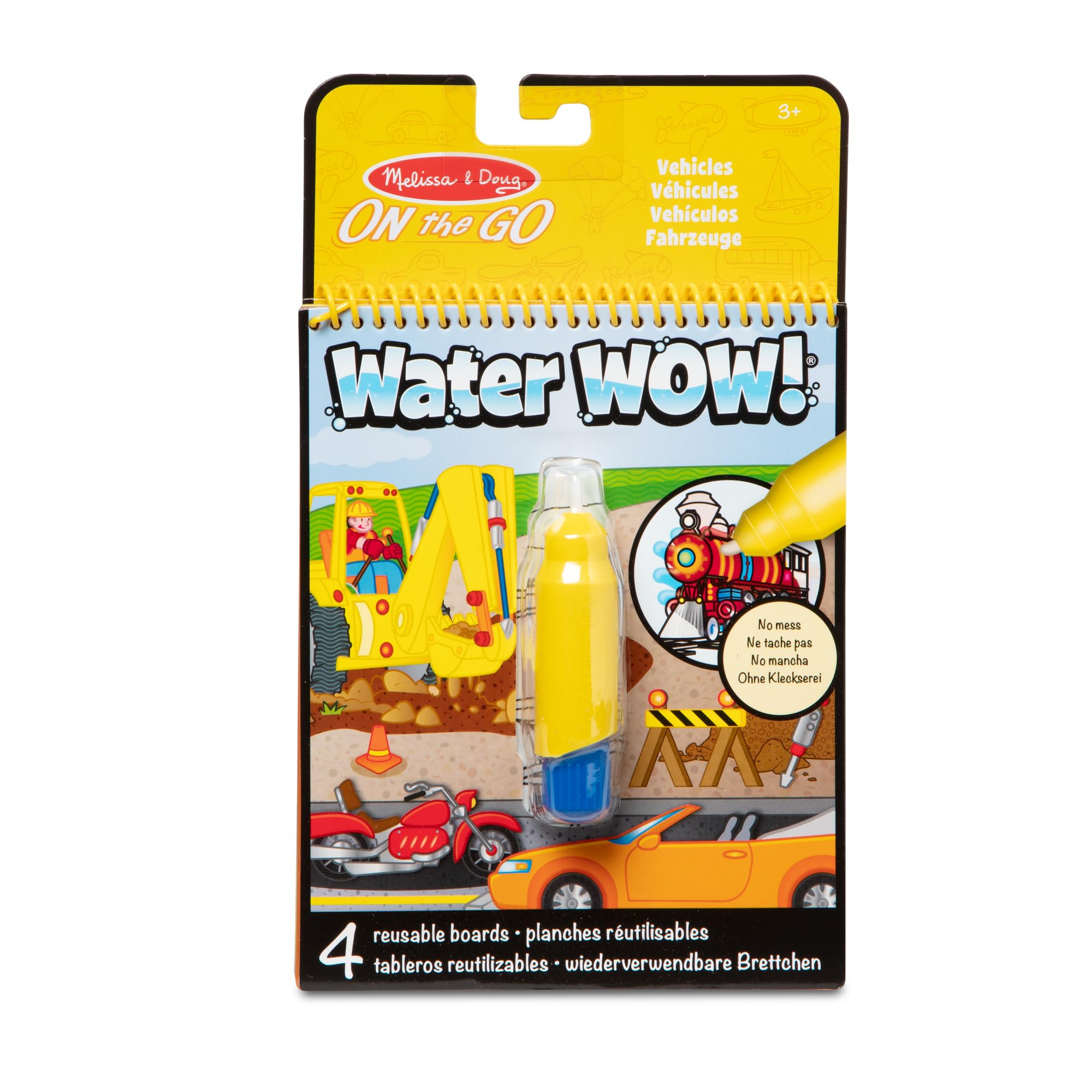 Melissa & Doug On the Go Water Wow! Reusable Water-Reveal Activity Pad - Vehicles | Ages 3+