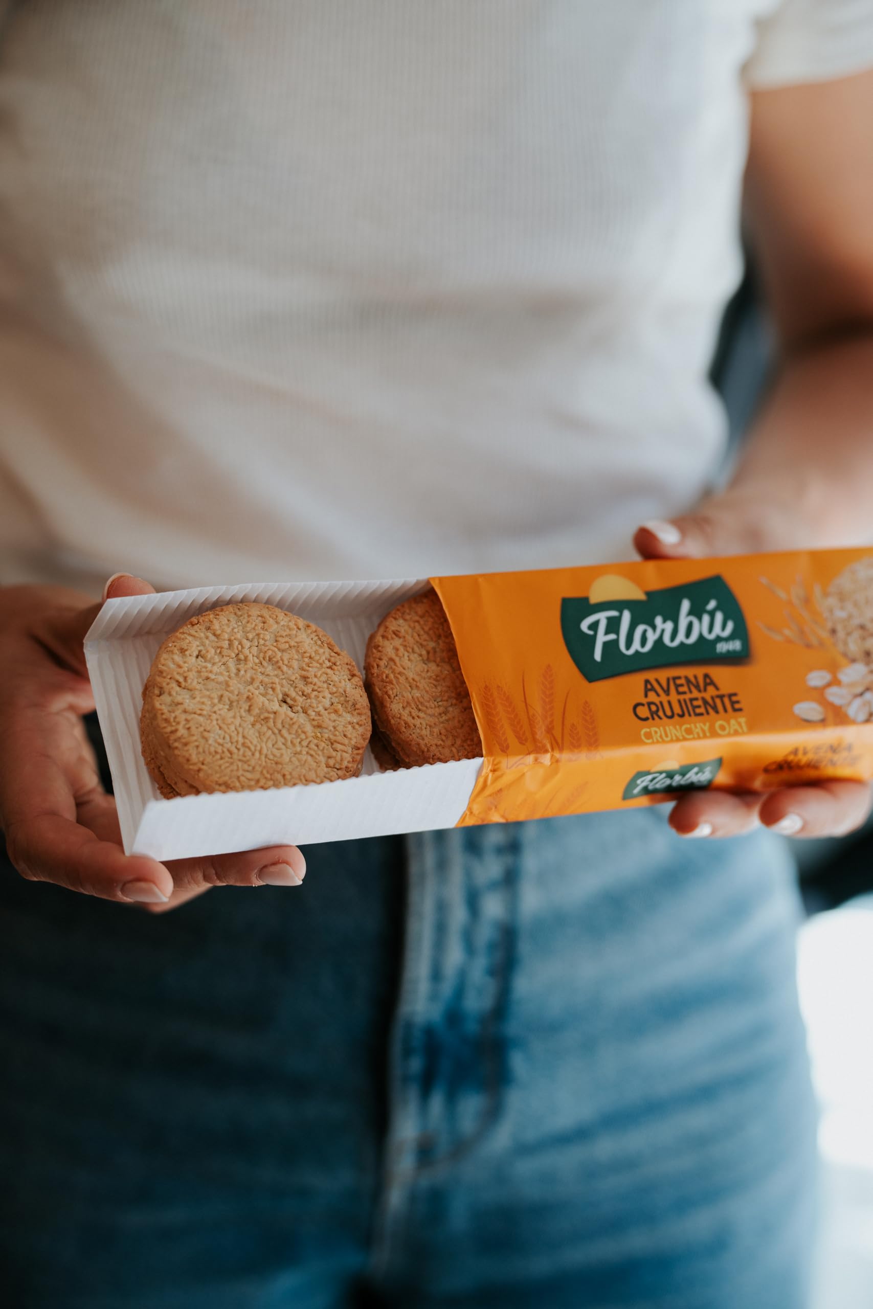 Florbu Crunchy Oat Biscuits - 0% No Added Sugar | High Fibre | Wholemeal