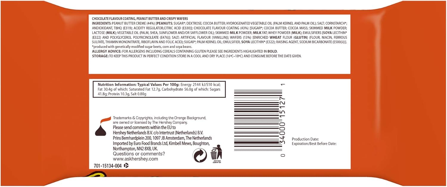 Reese's - Erdnussbutter-Sticks, 20er-Packung (je 42 g) - Mit Schokolade überzogene Waffel-Snacks 3