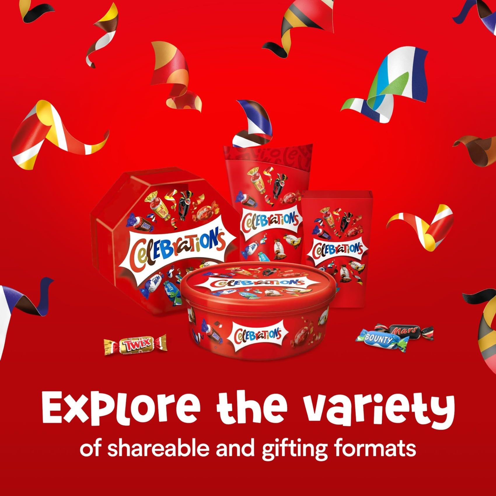 Celebrations Mini Box Case - Assorted Milk Chocolates, 12 x 69g Wrapped Mini Bars 3