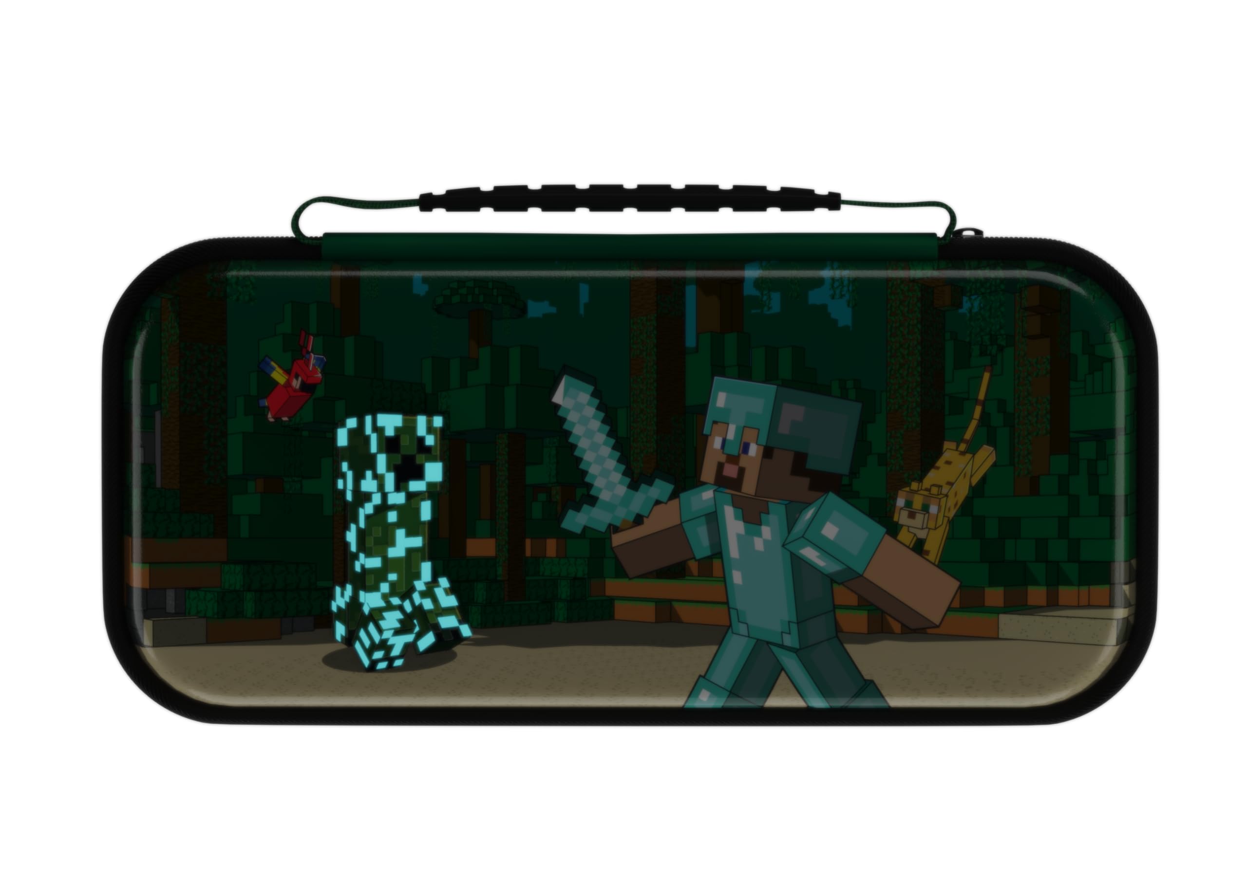 Minecraft Forest Battle - Nintendo Switch Travel Case with Glow-in-the-Dark Design 3