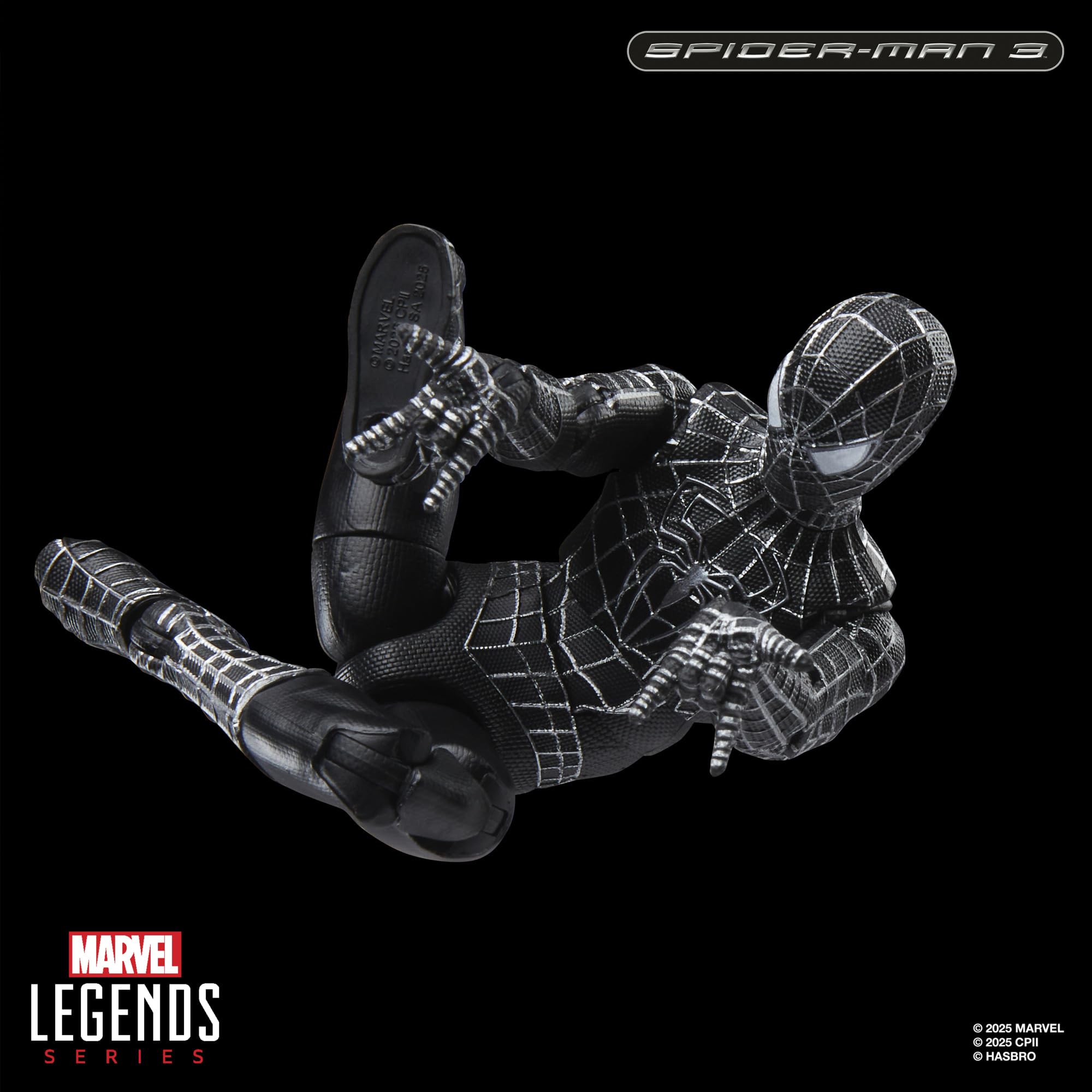 Marvel Legends Series Spider-Man 3 Action Figure - 6-Inch Scale with Black Suit & Accessories 7