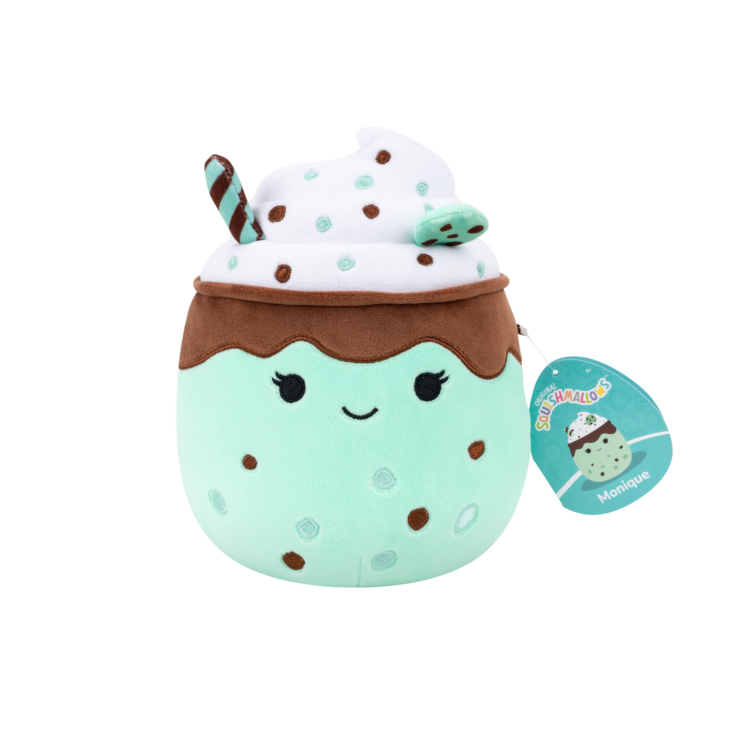 Squishmallows Monique the Mint Chocolate Chip Milkshake - 7.5" Plush Toy for Kids 3+ 5
