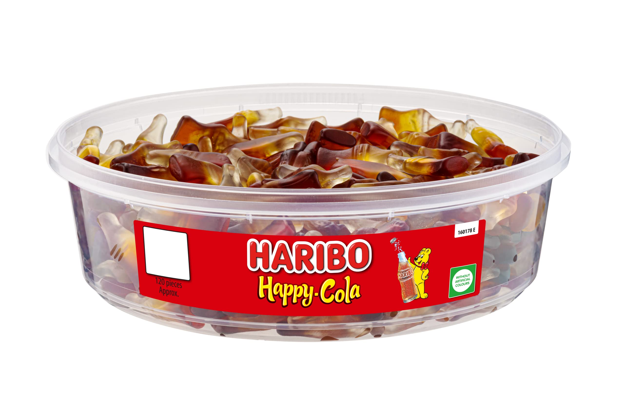 HARIBO Happy Cola Gummy Sweets, 120 Pieces (492g) Tub