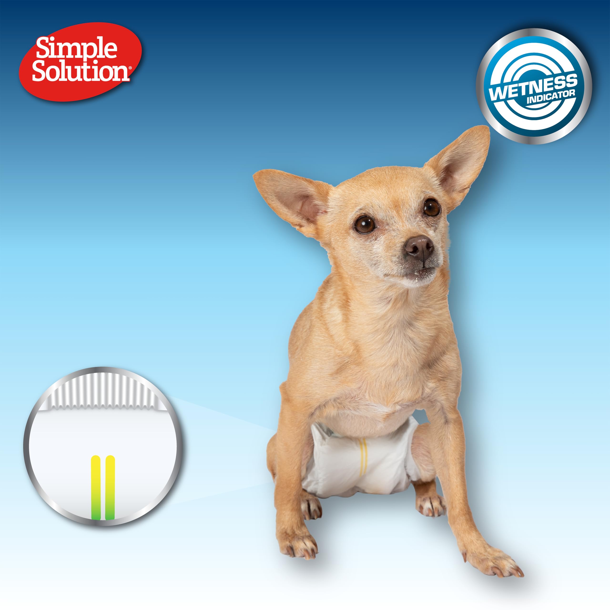 Simple Solution Disposable Dog Diapers for Female Dogs | Large Size (23-34 kg) | 12 Count 6