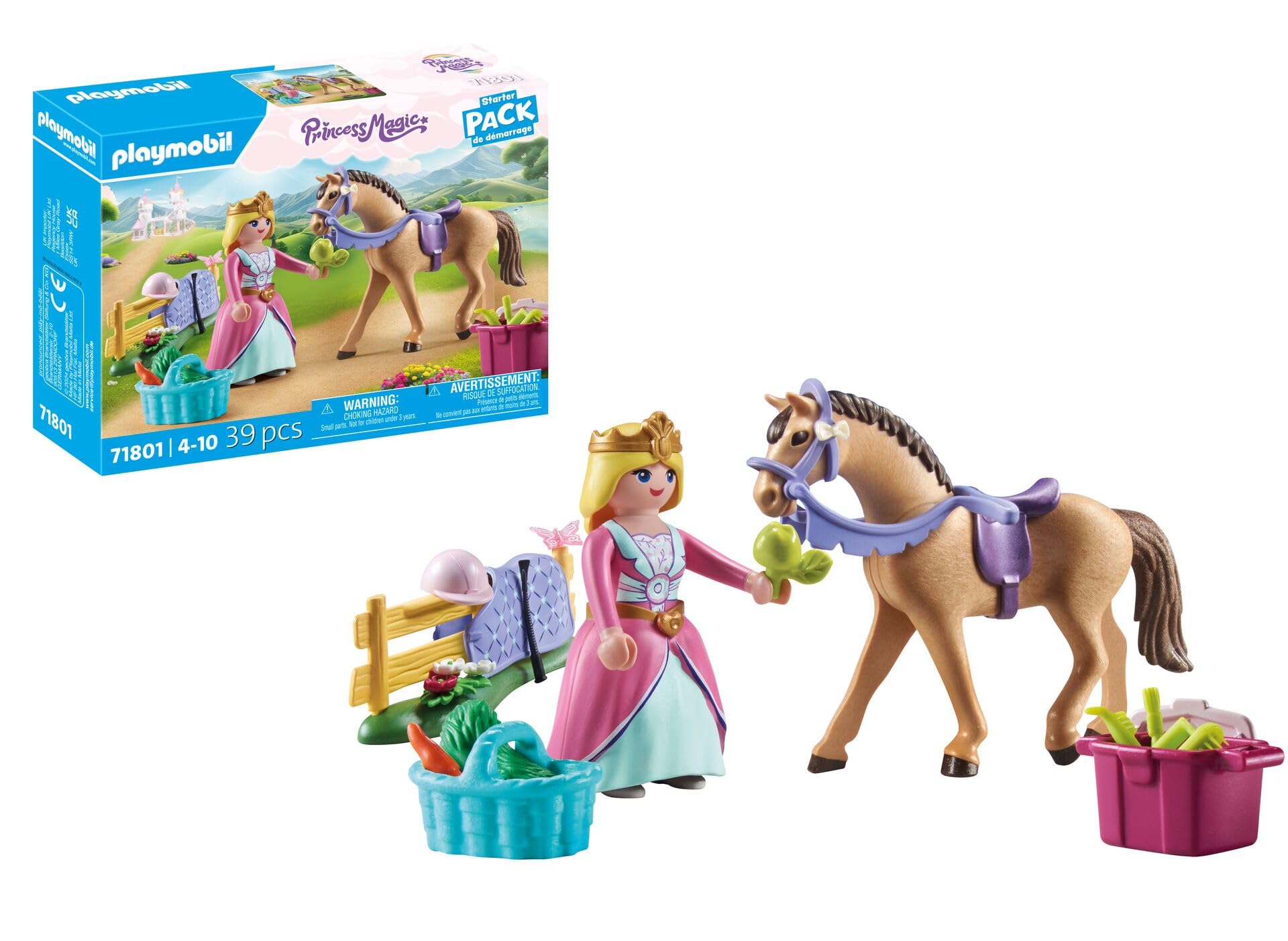 Playmobil Princess Magic - Princess with Horse Playset for Kids 4+