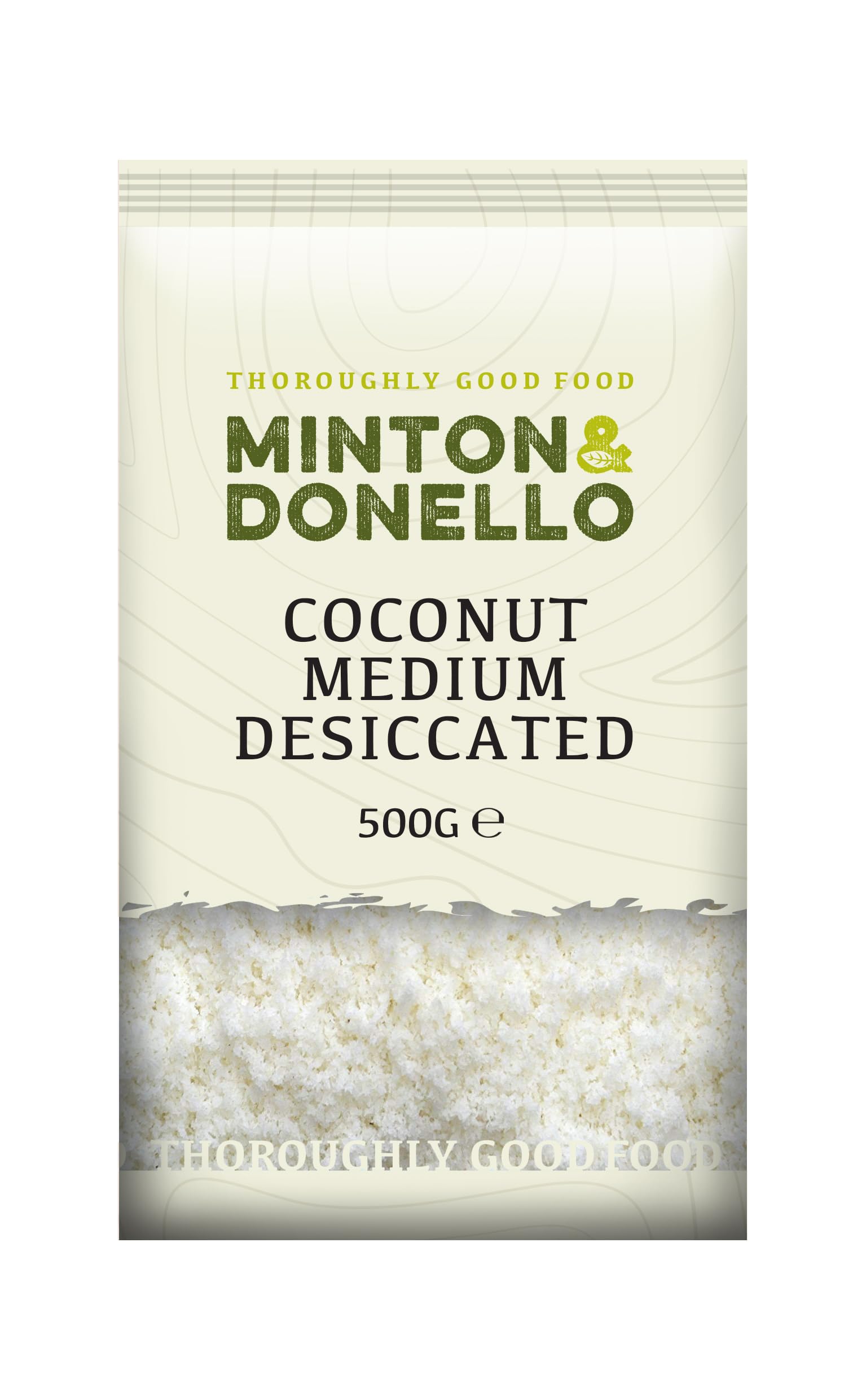 Minton & Donello - Coconut Medium Desiccated 500g - Vegan, Gluten-Free