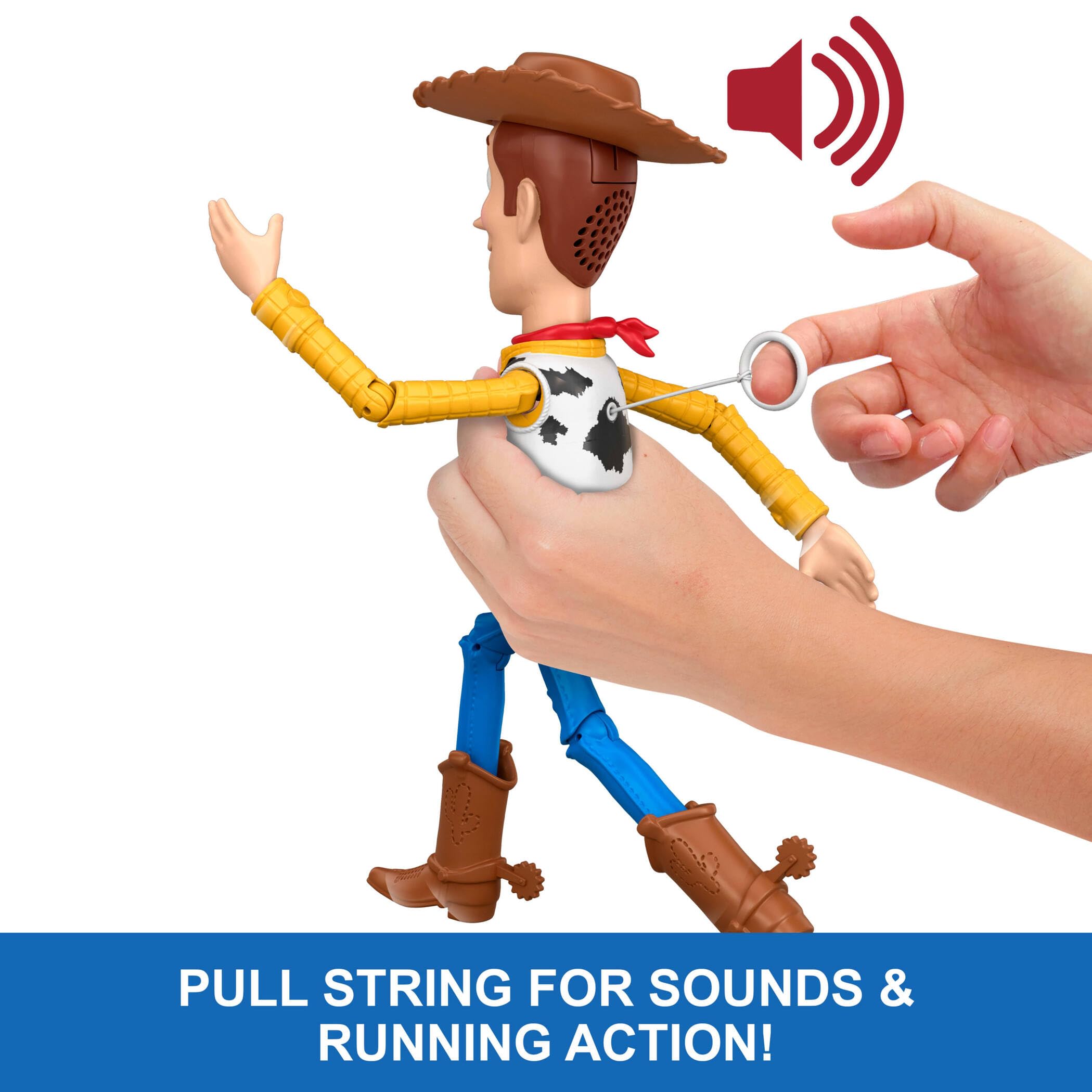Mattel Disney and Pixar Toy Story 5 Running Woody 12.25 Inch Action Figure with 50+ Sounds 3