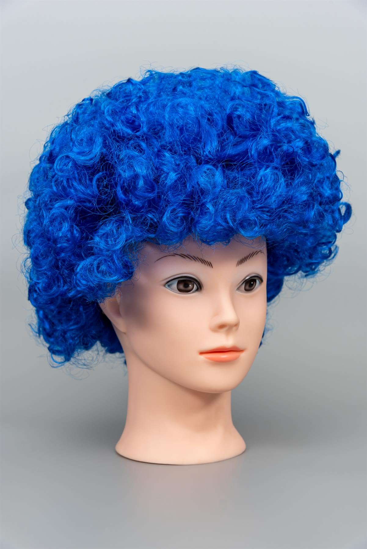 SHATCHI Blue Afro Wig Curly Bouncy Hair for Fancy Dress Party Costume Disco 60s 70s 80s Theme Unisex 5