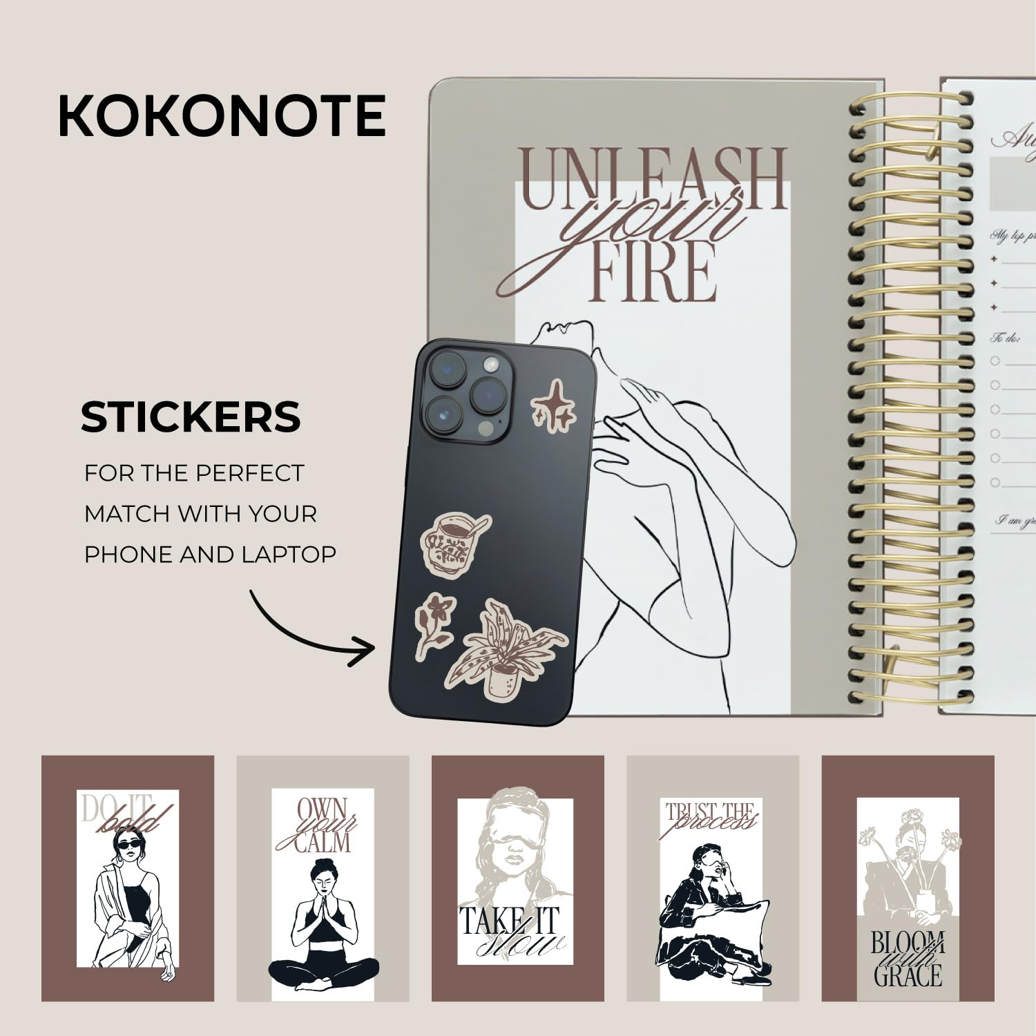 Kokonote A5 Academic Diary 2026-2027 Page a Day - Bitter Mocha | Student Planner | 100 gsm Paper 4