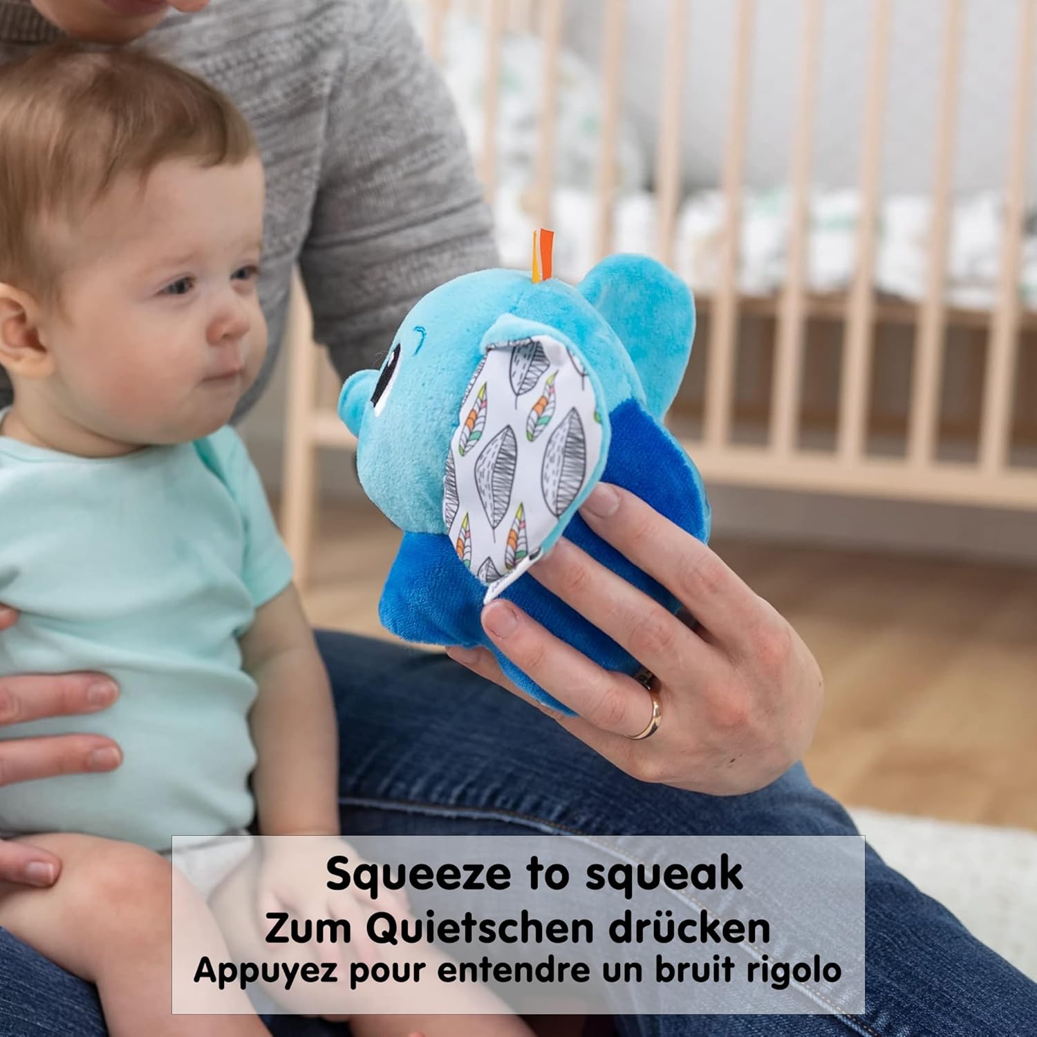 Lamaze Puffaboo Elephant - Sensory Plush Toy for Newborns & Babies 3