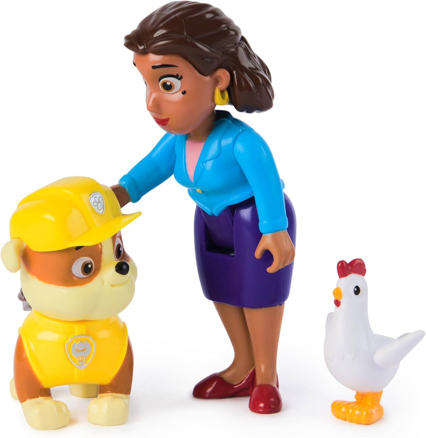 PAW Patrol Rubble, Mayor Goodway and Chickaletta Figures - Action Playset for Kids 3-9 Years