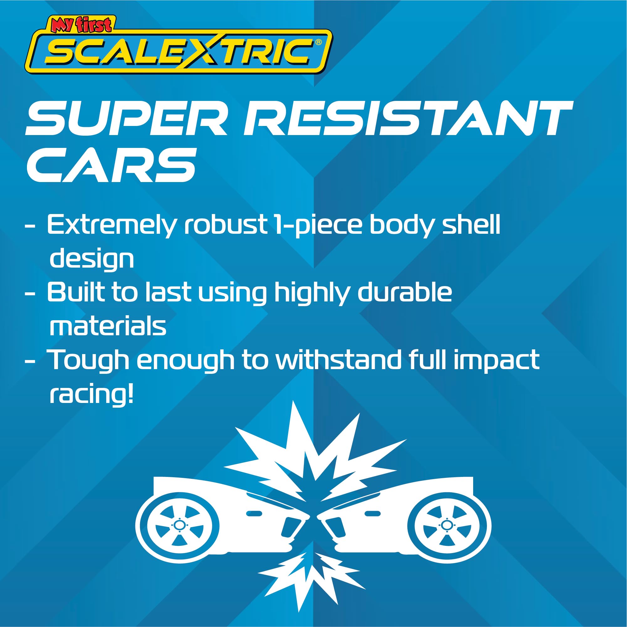 Scalextric My First Scalextric Racing Track Set G1187M Batwheels Prank vs Bam Micro Race Car Set 3