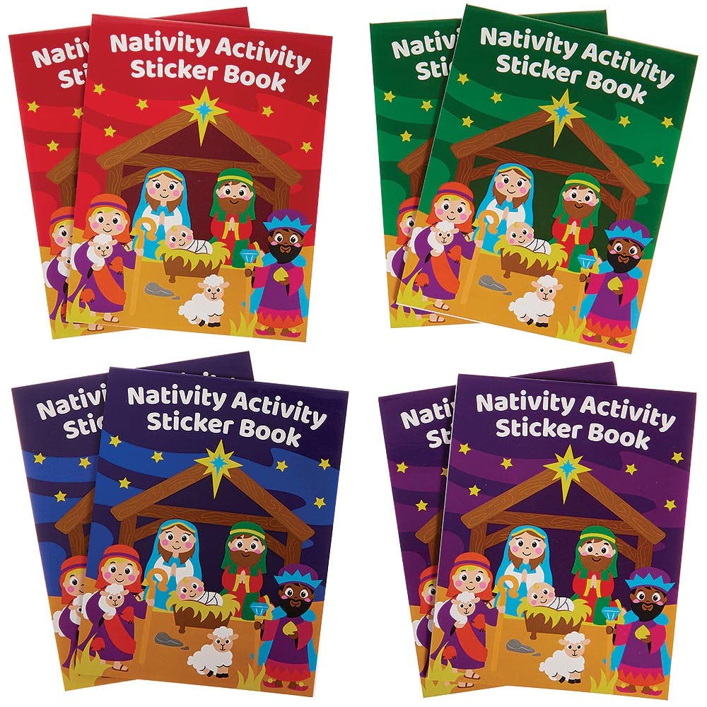 Baker Ross FX289 Nativity Activity Sticker Books - Pack of 8 3