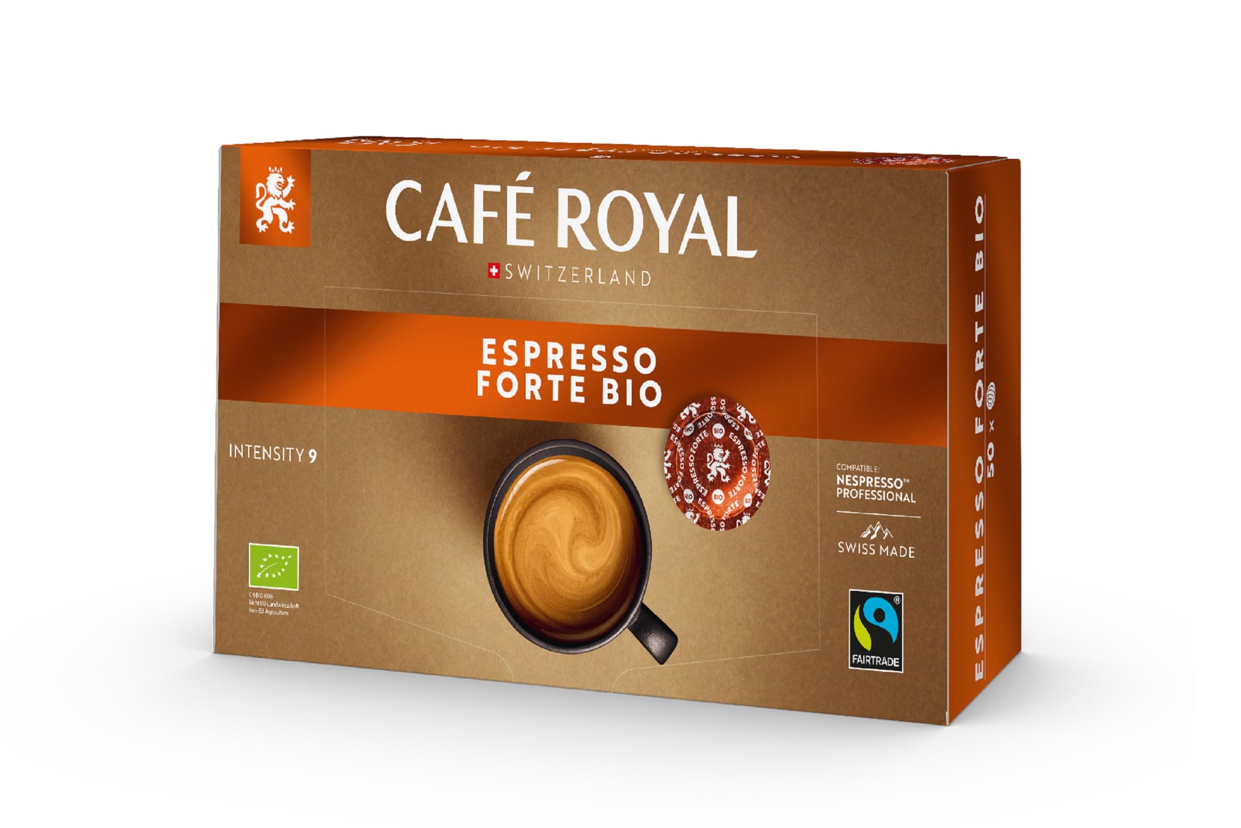 Café Royal Espresso Forte Bio - 50 Pads for Nespresso Professional Machines