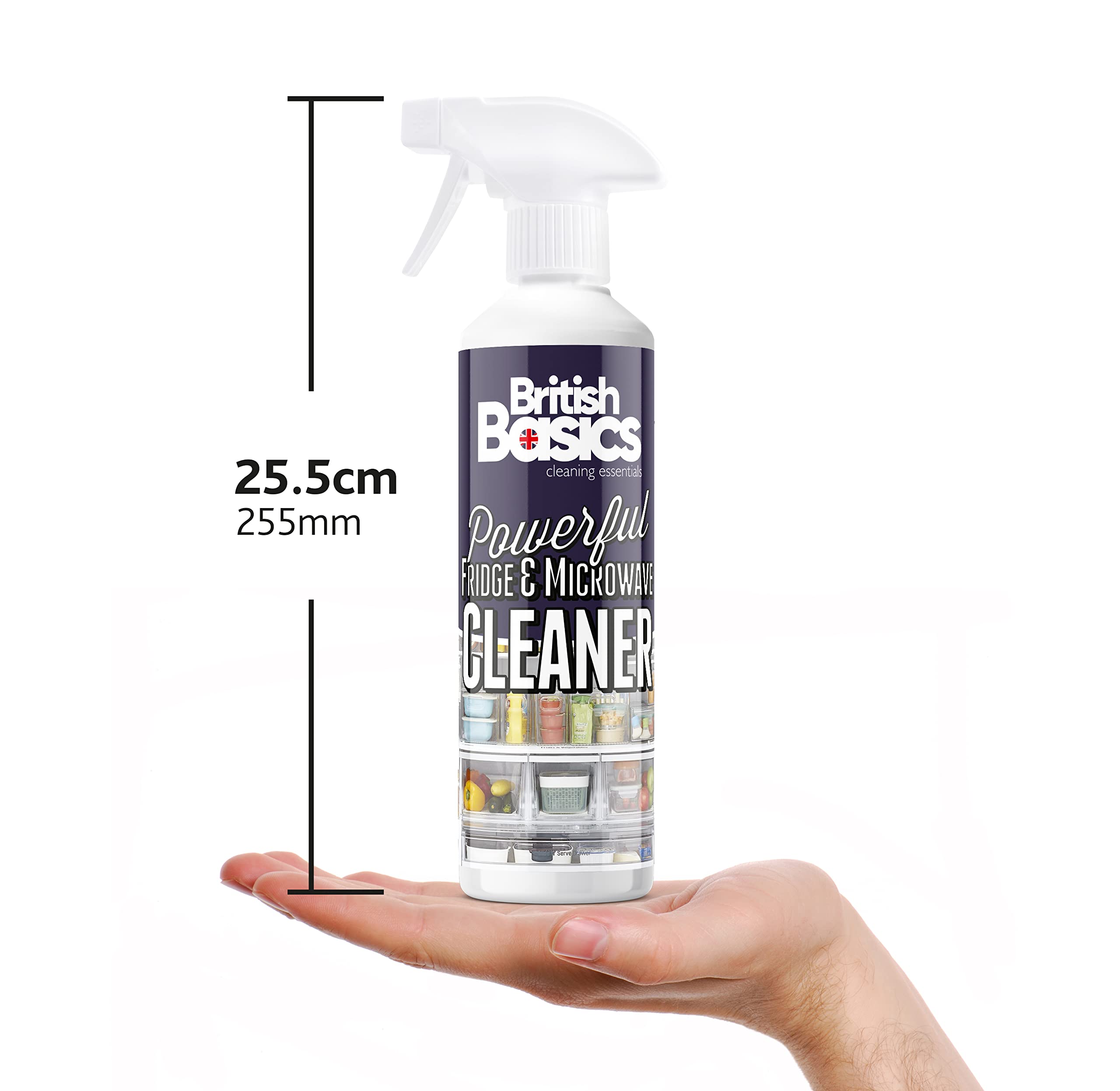 BritishBasics Fridge and Microwave Cleaner Spray - Hospital Grade Disinfectant, Fresh Scent, 500ml