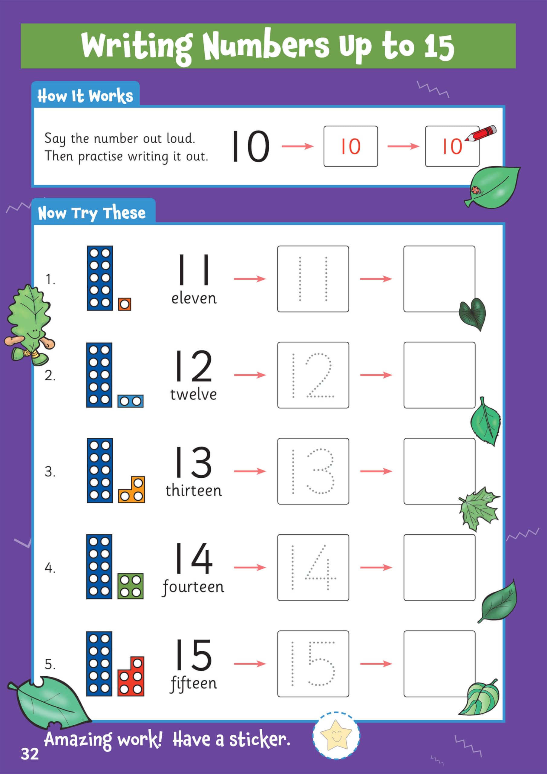 CGP 10 Minutes a Day Numbers Activity Book for Ages 3-5 | Includes Over 100 Stickers