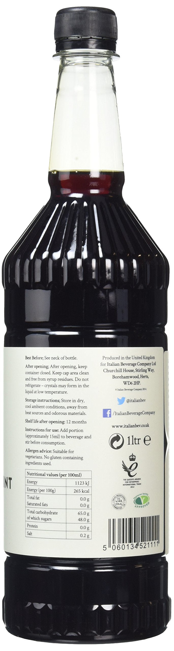 Simply Chocolate Mint Syrup 1 Litre - Vegan, Halal, Nut-Free Flavoured Beverage Syrup 7