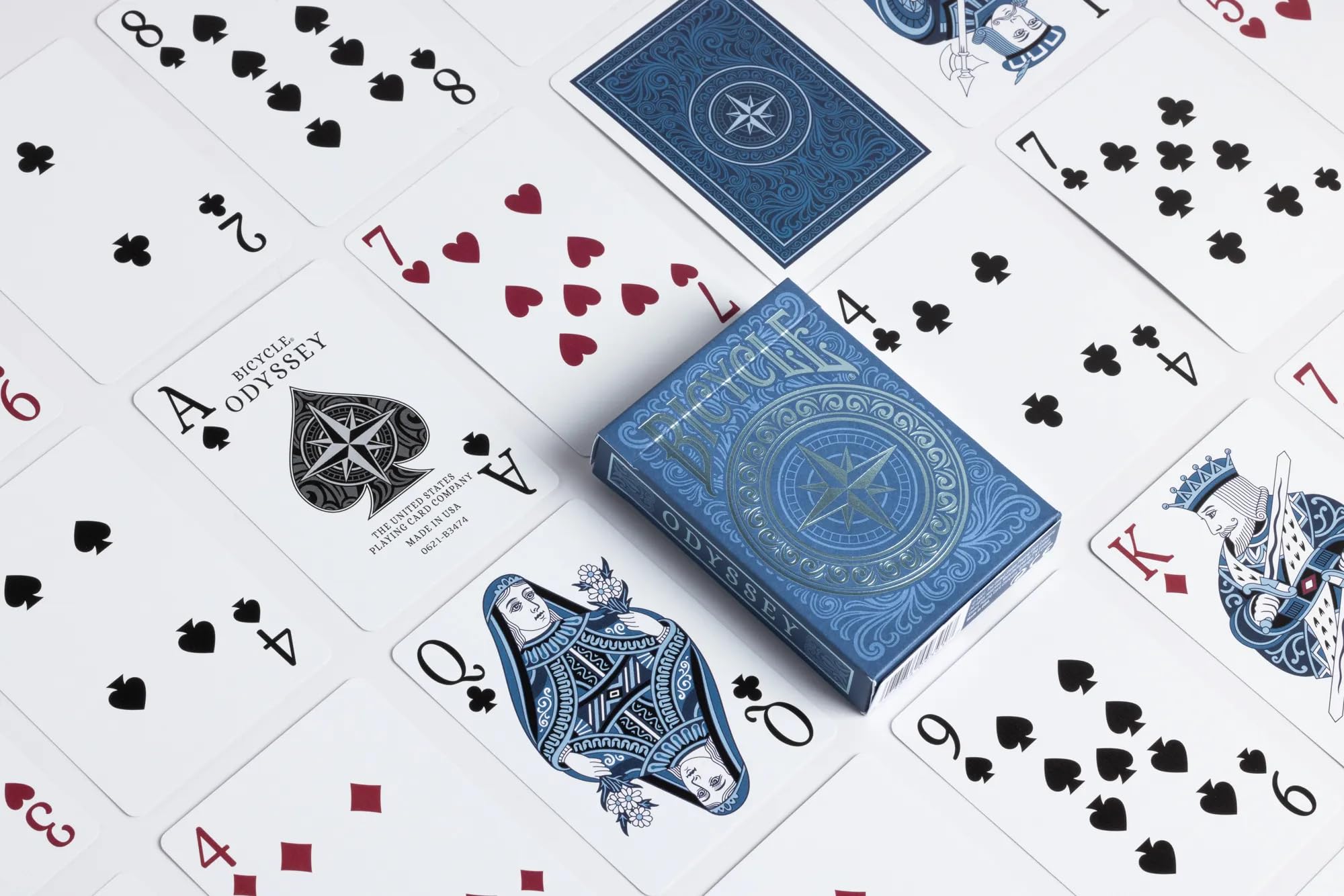 Bicycle Odyssey Playing Cards Blue 8