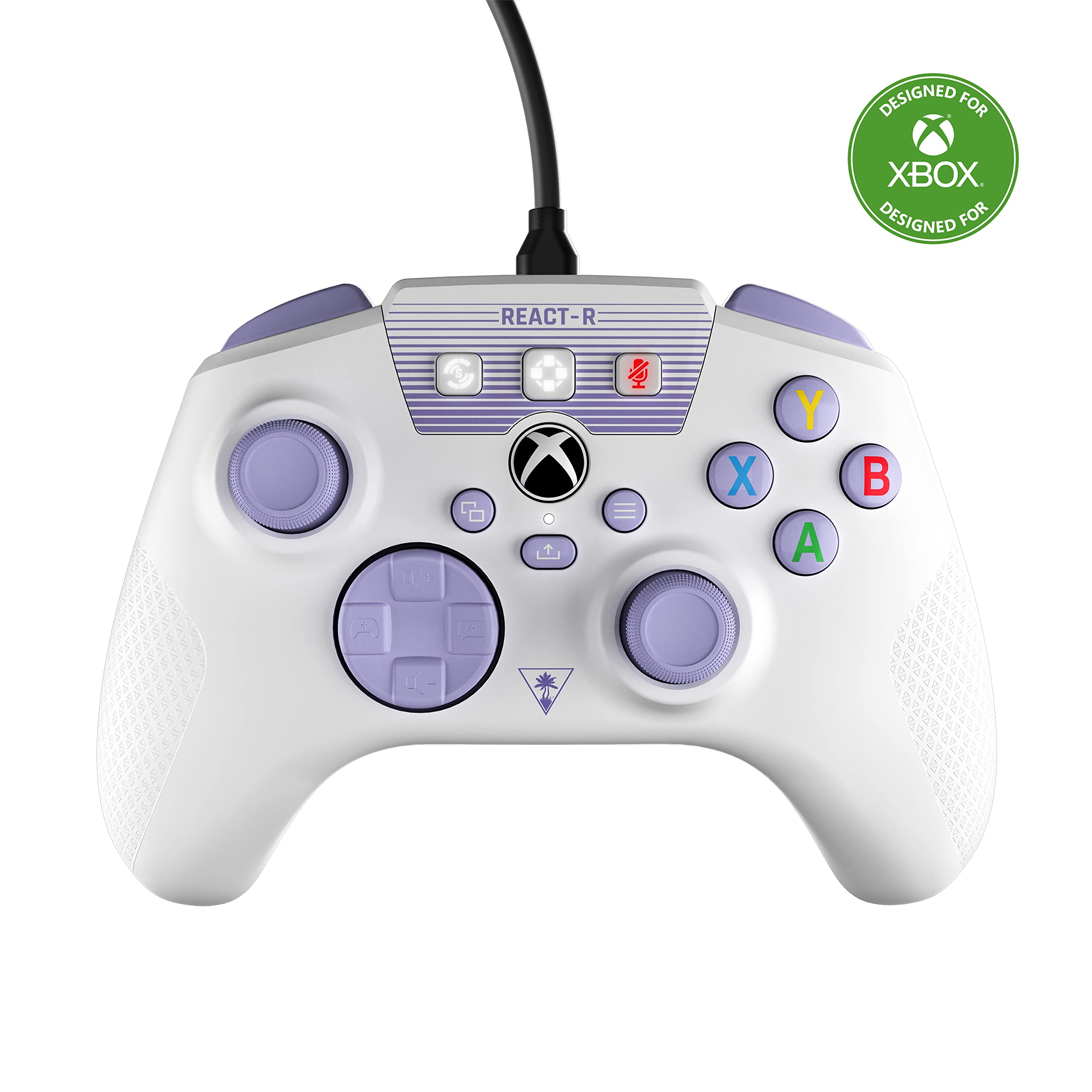 Turtle Beach REACT-R Wired Controller - Xbox Series X|S, Xbox One, PC | White/Purple 1