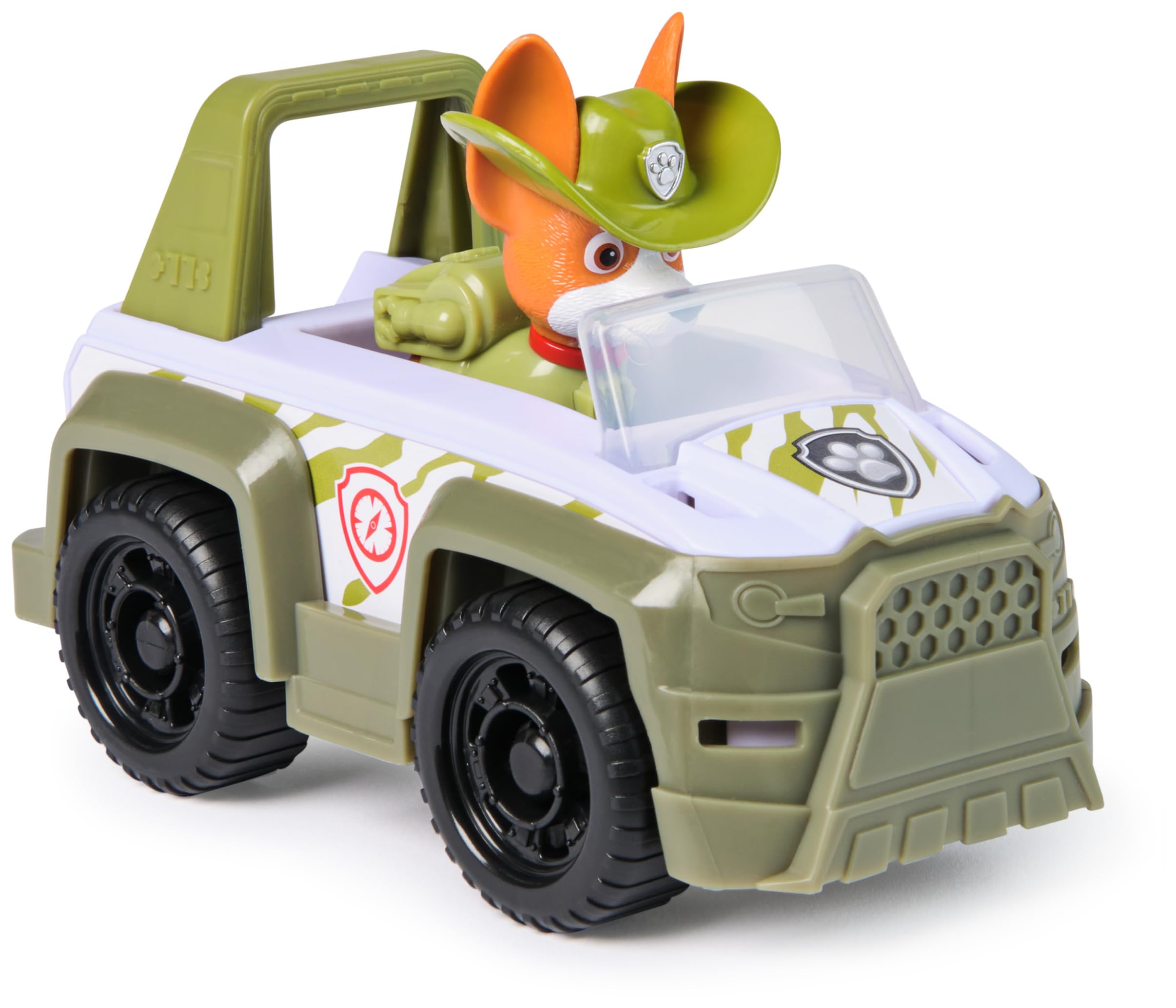 Paw Patrol Tracker’s Jungle Rescue Vehicle with Collectible Action Figure - Sustainably Made Toy for Kids 3+