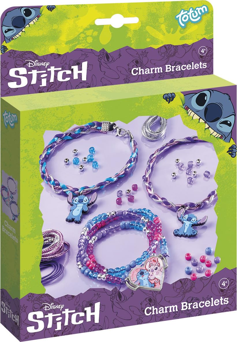 Totum Stitch Disney Charm-Armband – DIY-Glasperlen-Armband-Set für Kinder