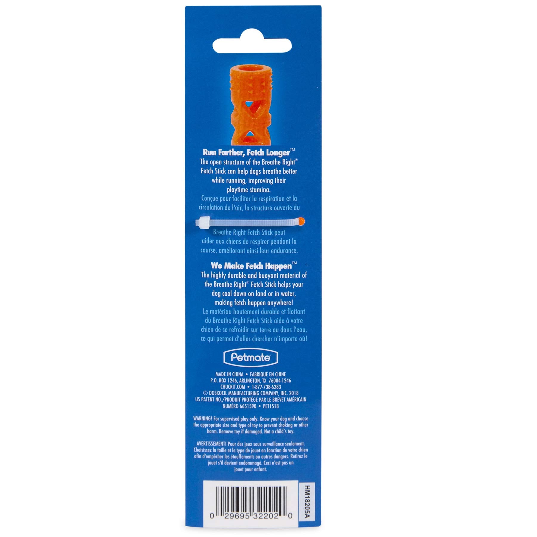 Chuckit! Air Fetch Stick - Lightweight Rubber Dog Toy for Small Breeds | Floats | Assorted Color 4