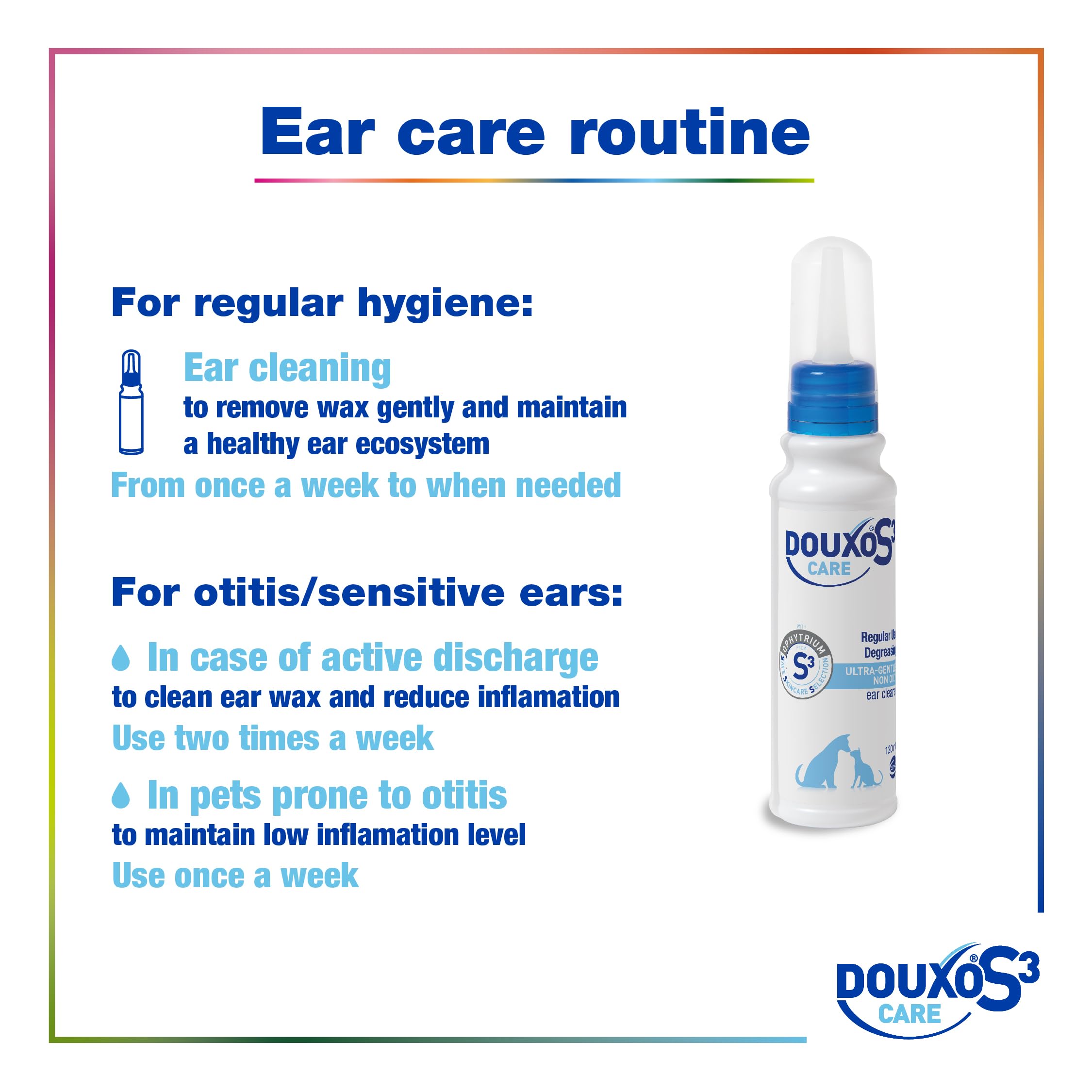 Douxo S3 CARE Ear Cleaner for Dogs & Cats - Gentle Cleansing Formula | 120 ml 7