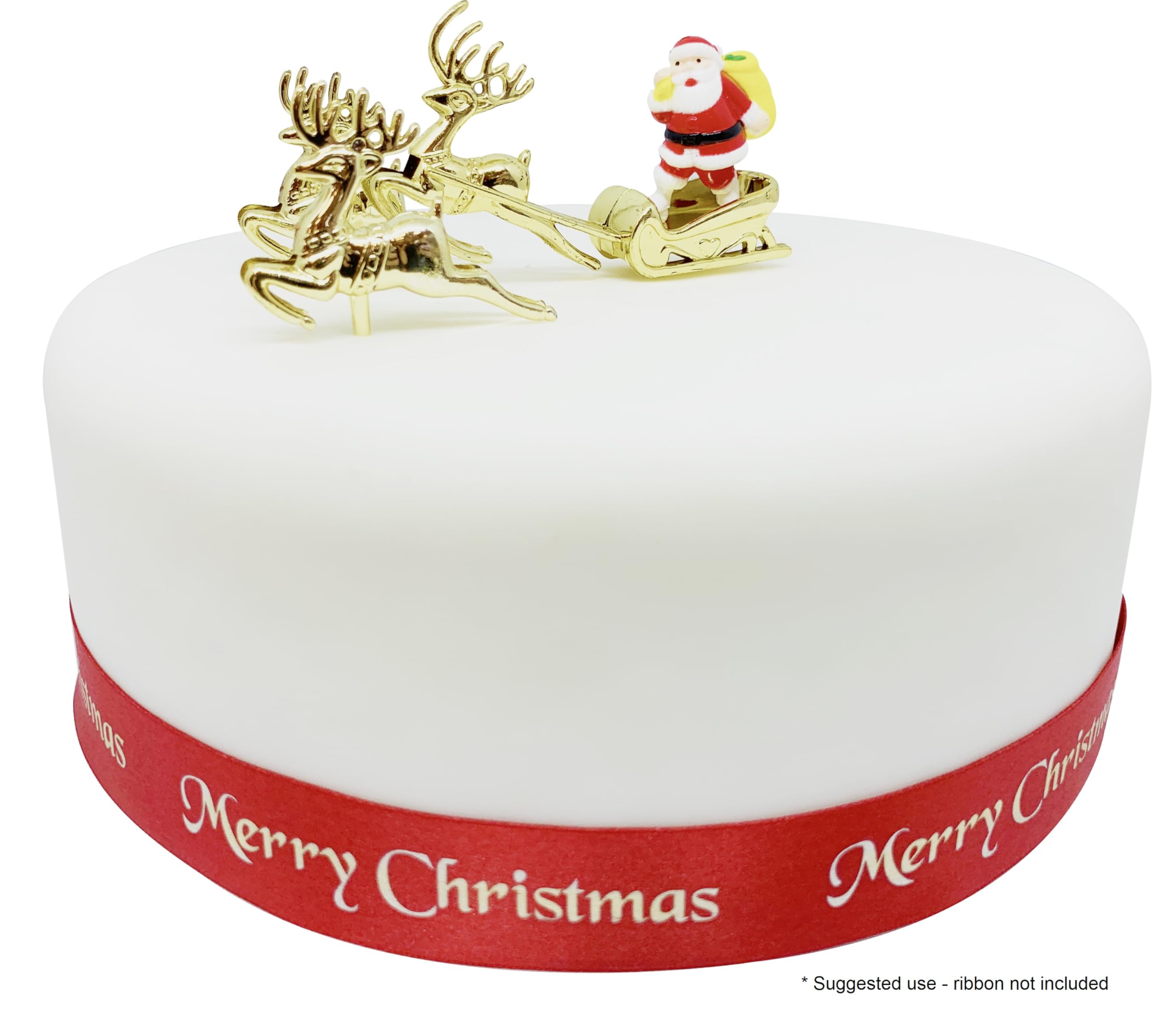 Anniversary House On Dasher On Dancer 3pcs Sleigh Scene Cake Decorating Kit