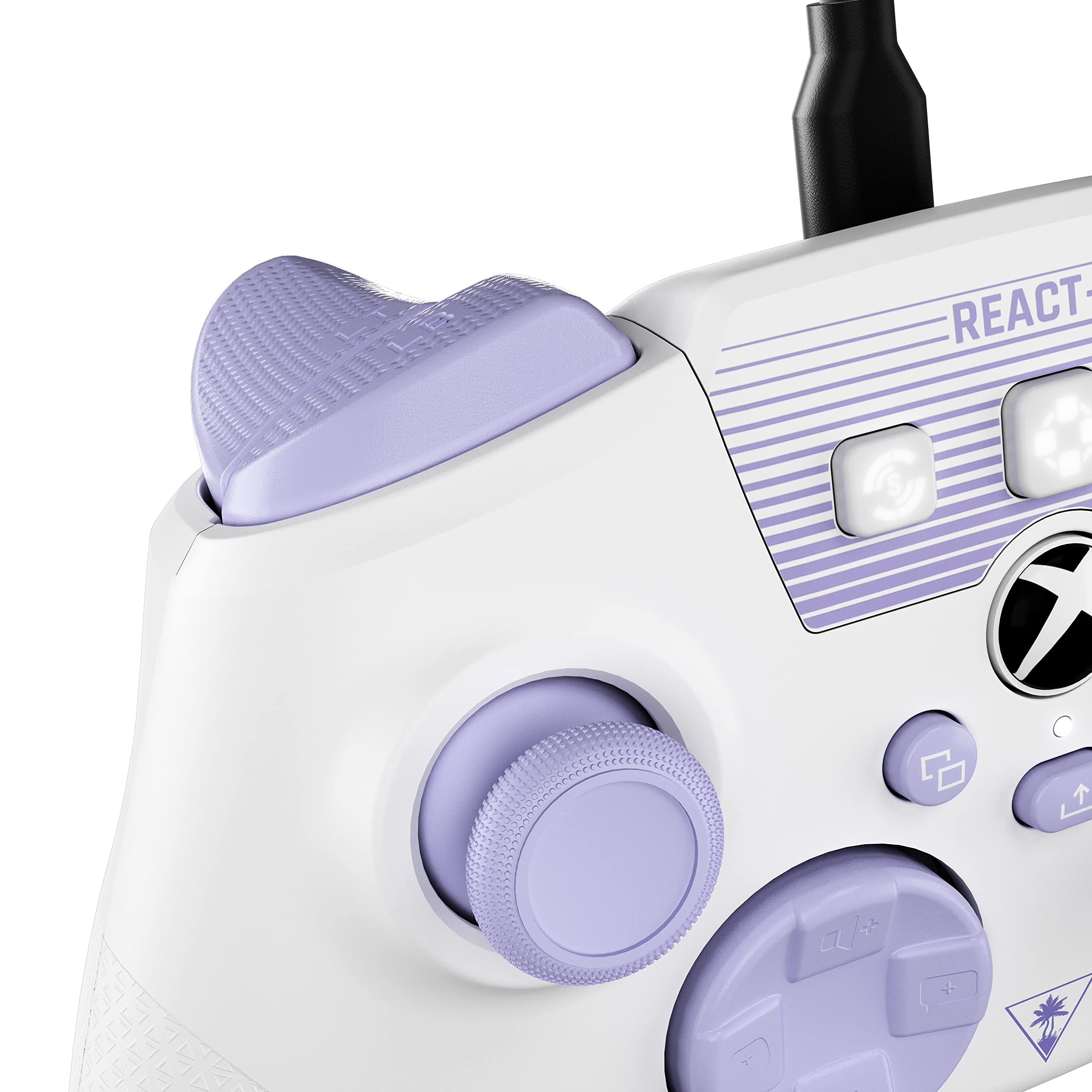 Turtle Beach REACT-R Wired Controller - Xbox Series X|S, Xbox One, PC | White/Purple 3
