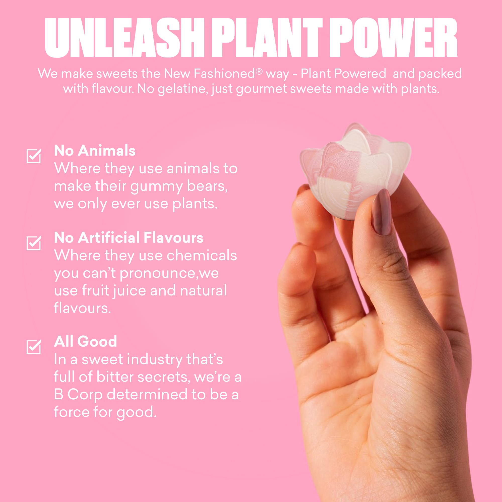 Candy Kittens Vegan Sweets Eton Mess - Strawberry Juice Chewy Sweets (140g Bag) 4